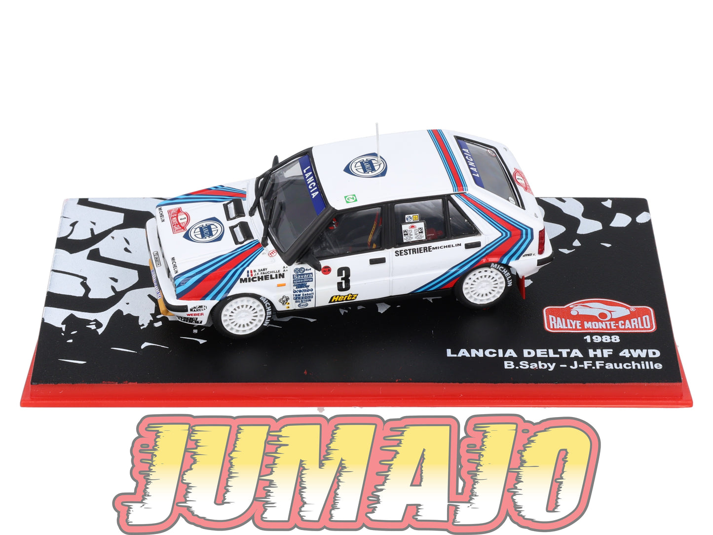 RMC50 Voiture 1/43 IXO Altaya Rallye Monte-Carlo LANCIA Delta HF 4WB 1988 #3 B.Saby