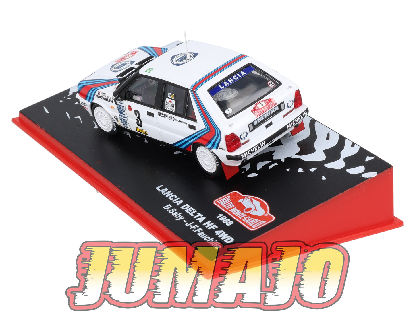 RMC50 Voiture 1/43 IXO Altaya Rallye Monte-Carlo LANCIA Delta HF 4WB 1988 #3 B.Saby