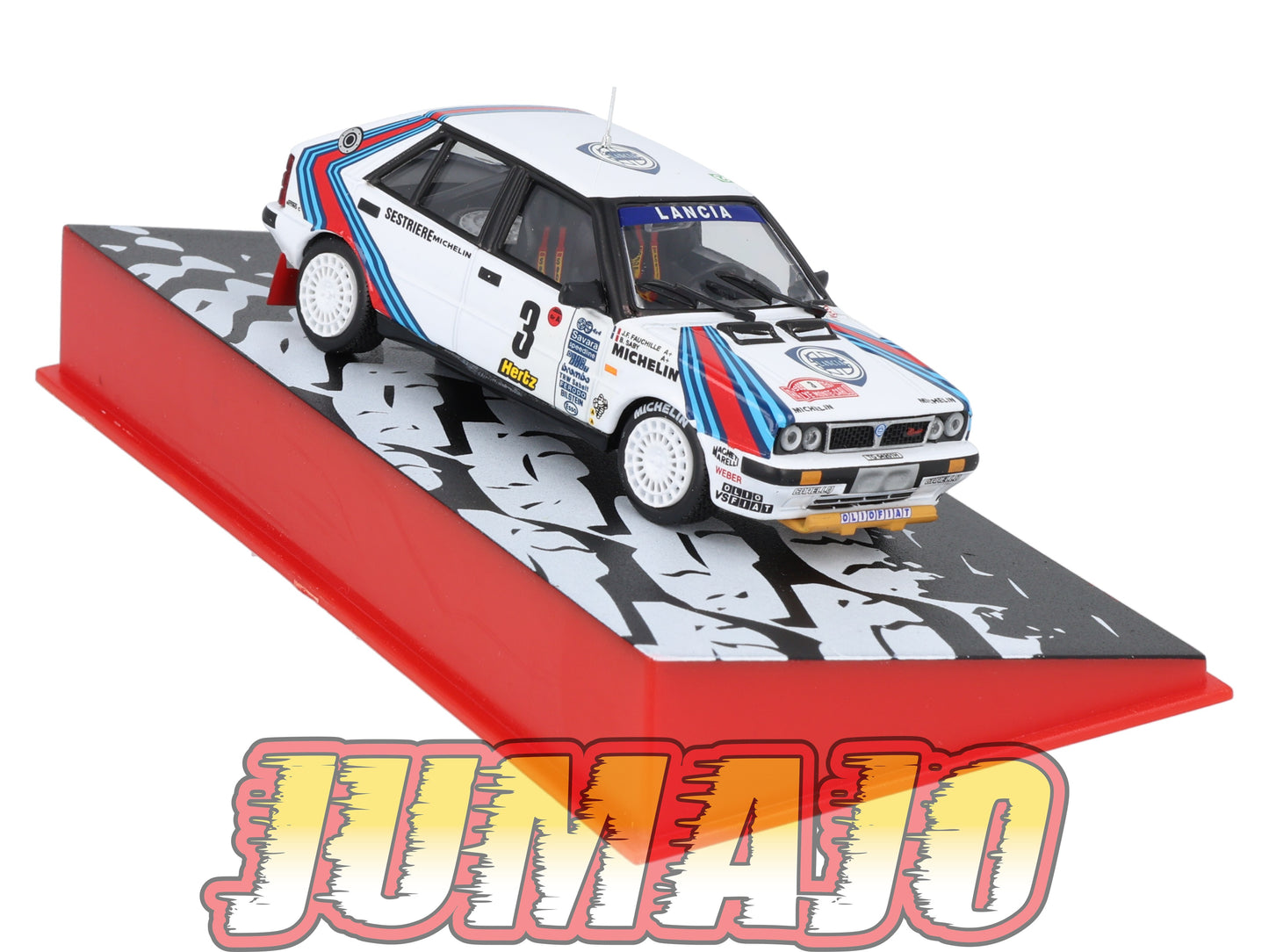 RMC50 Voiture 1/43 IXO Altaya Rallye Monte-Carlo LANCIA Delta HF 4WB 1988 #3 B.Saby