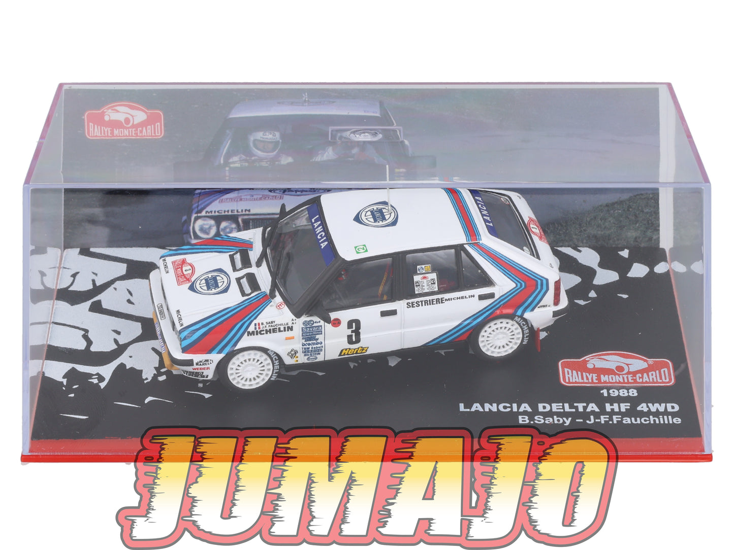 RMC50 Voiture 1/43 IXO Altaya Rallye Monte-Carlo LANCIA Delta HF 4WB 1988 #3 B.Saby