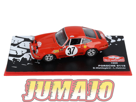 RMC51 Voiture 1/43 IXO Altaya Rallye Monte-carlo PORSCHE 911S 1969 #37 B Waldegard