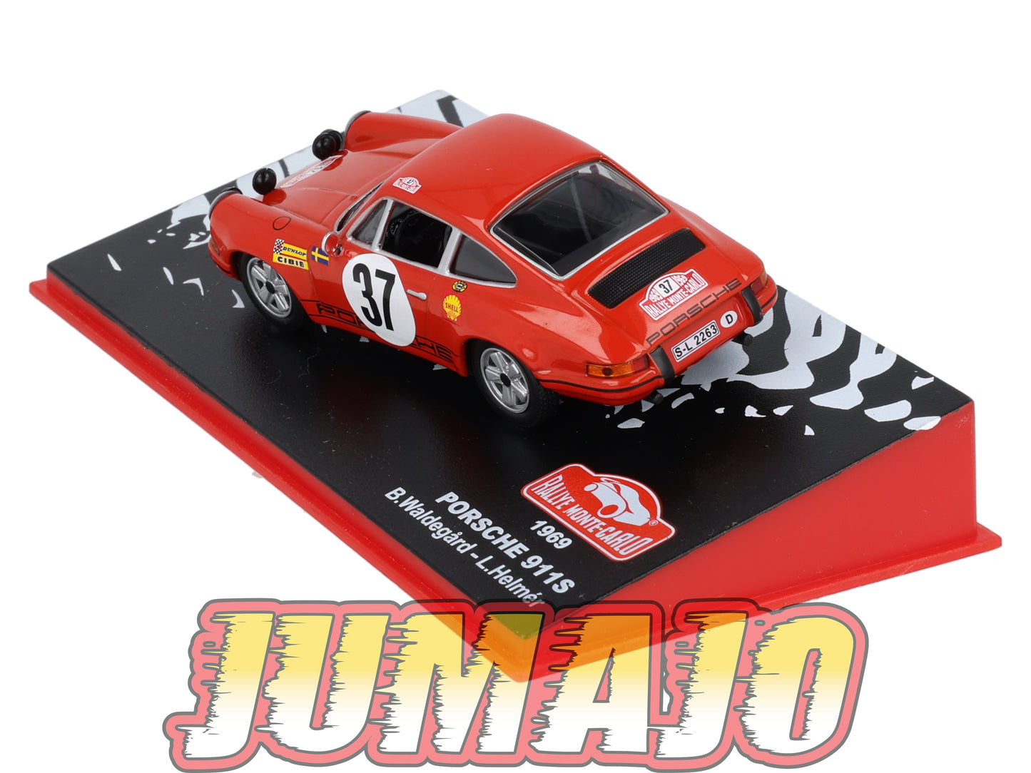 RMC51 Voiture 1/43 IXO Altaya Rallye Monte-carlo PORSCHE 911S 1969 #37 B.Waldegard