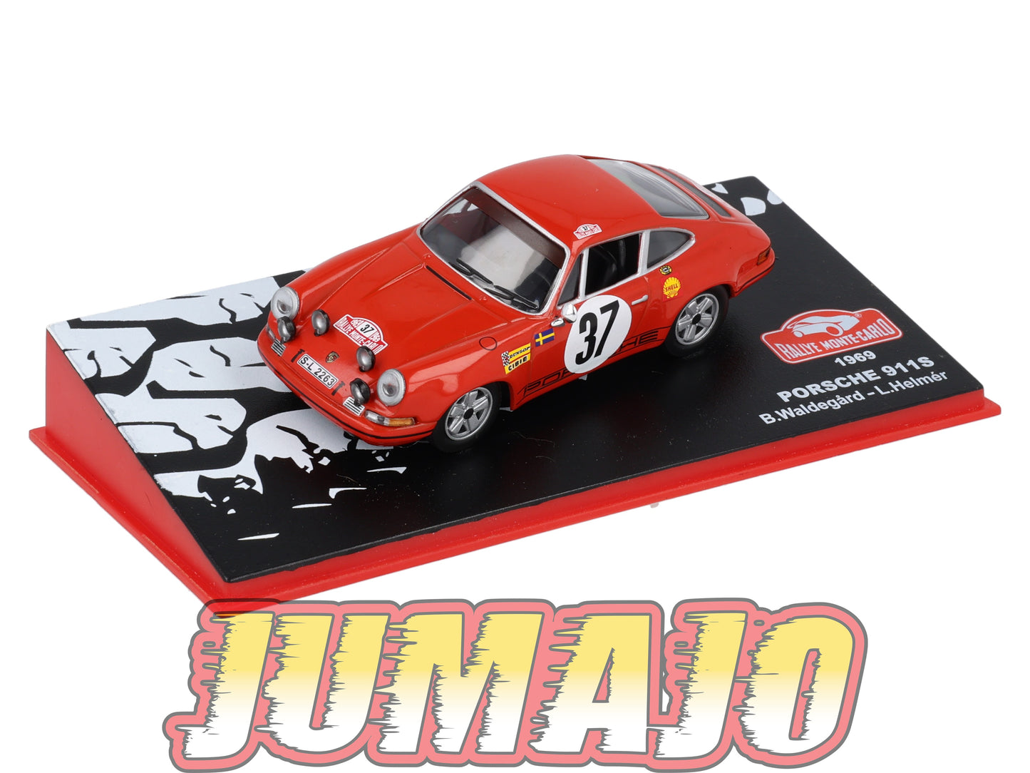 RMC51 Voiture 1/43 IXO Altaya Rallye Monte-carlo PORSCHE 911S 1969 #37 B.Waldegard