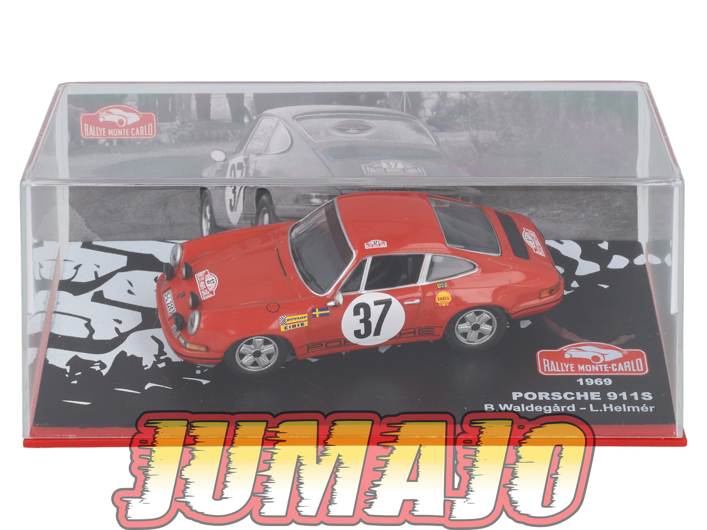 RMC51 Voiture 1/43 IXO Altaya Rallye Monte-carlo PORSCHE 911S 1969 #37 B.Waldegard