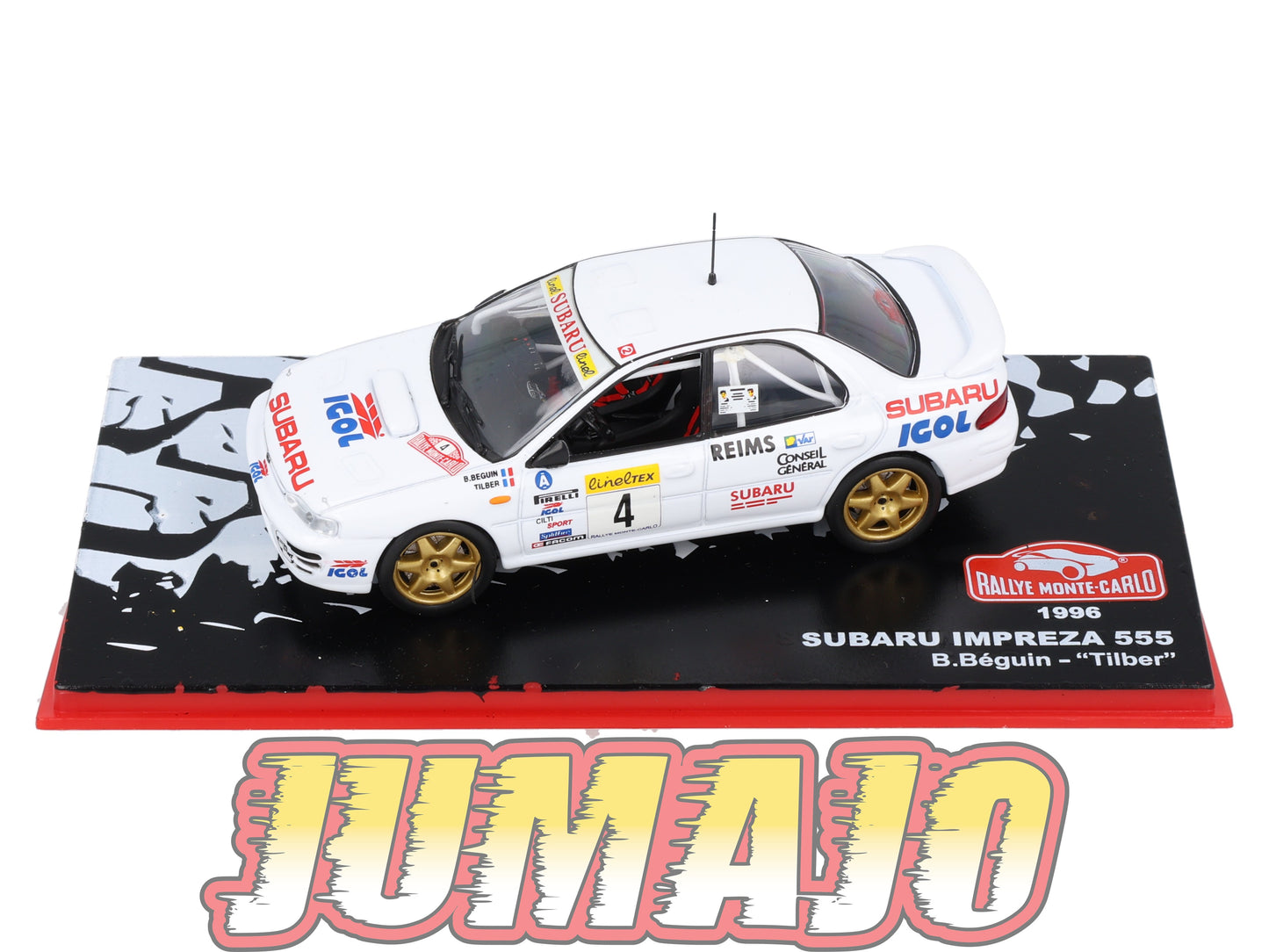 RMC66 Voiture 1/43 IXO Altaya Rallye Monte-carlo SUBARU Impreza 555 #4 B.Béguin 1996