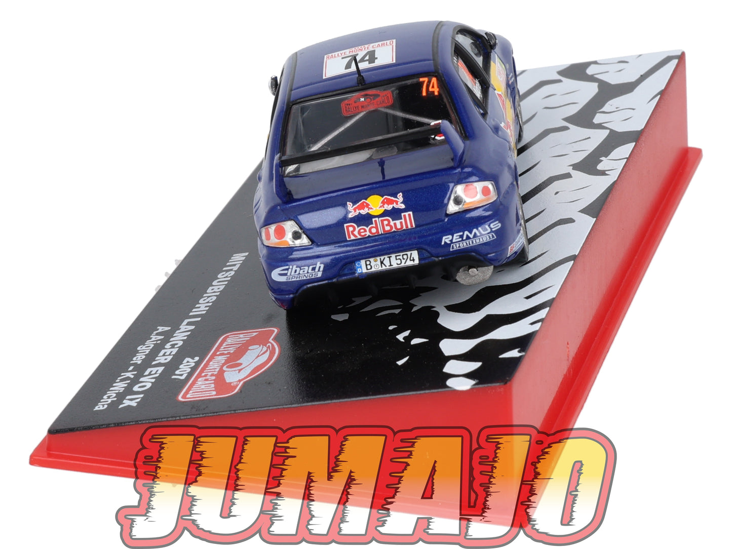 RMC76 Voiture 1/43 IXO Altaya Rallye Monte-carlo MITSUBISHI Lancer Evo IX Red Bull #74 A.Aigner