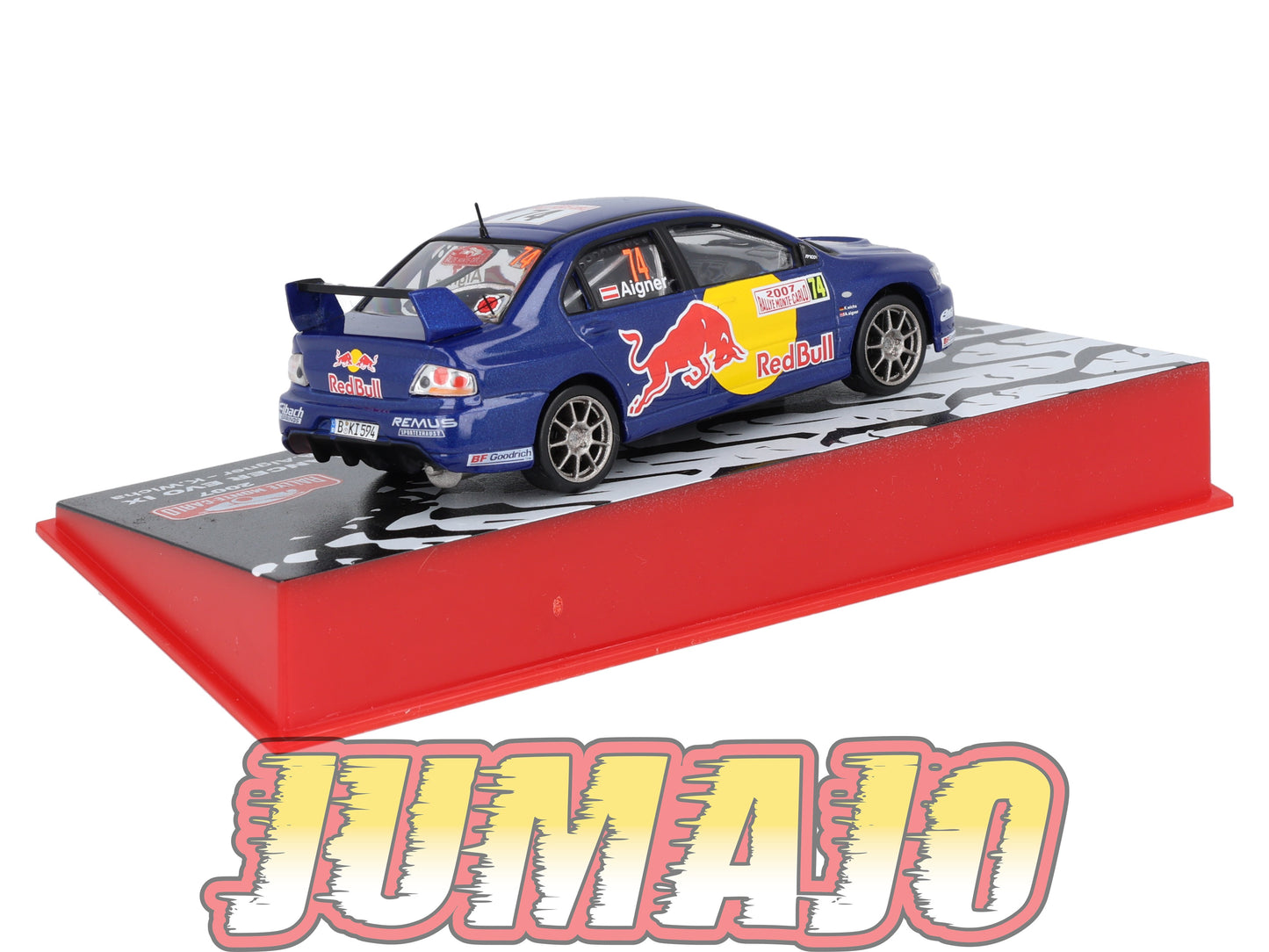 RMC76 Voiture 1/43 IXO Altaya Rallye Monte-carlo MITSUBISHI Lancer Evo IX Red Bull #74 A.Aigner