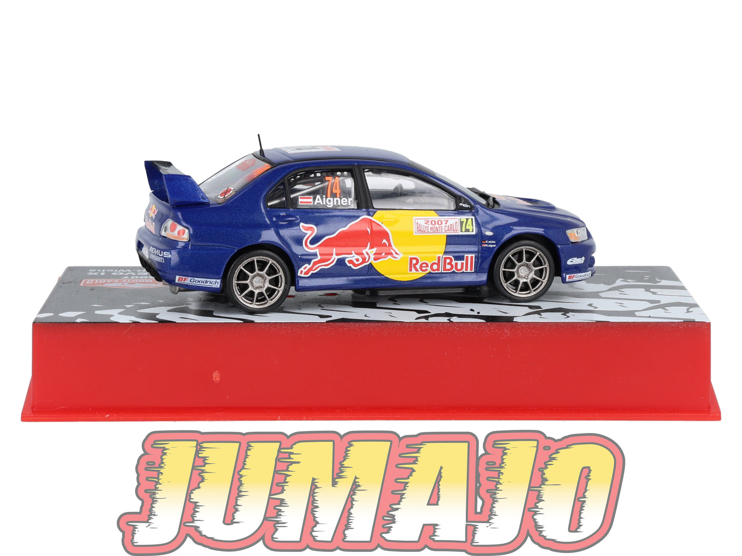 RMC76 Voiture 1/43 IXO Altaya Rallye Monte-carlo MITSUBISHI Lancer Evo IX Red Bull #74 A.Aigner
