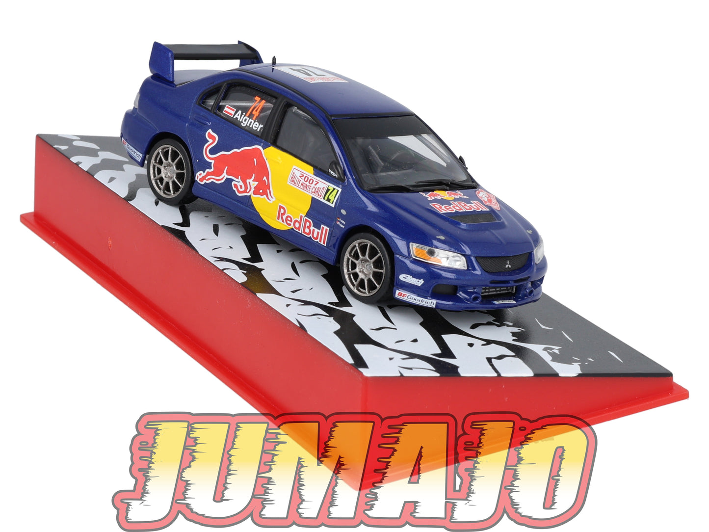RMC76 Voiture 1/43 IXO Altaya Rallye Monte-carlo MITSUBISHI Lancer Evo IX Red Bull #74 A.Aigner