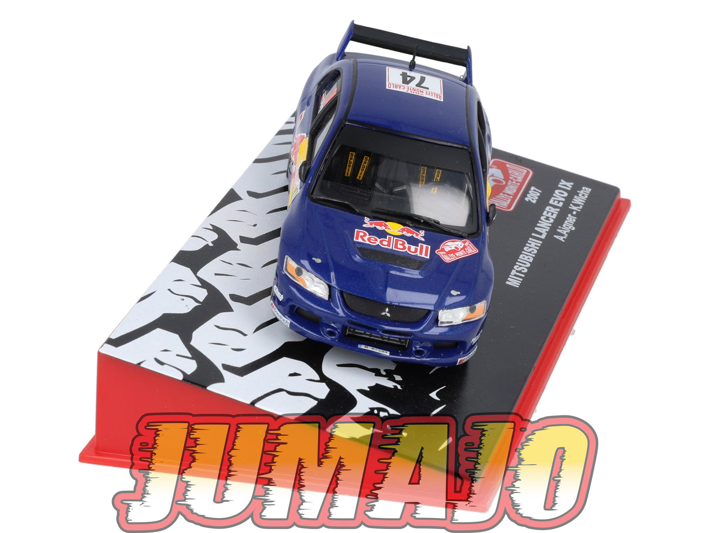 RMC76 Voiture 1/43 IXO Altaya Rallye Monte-carlo MITSUBISHI Lancer Evo IX Red Bull #74 A.Aigner