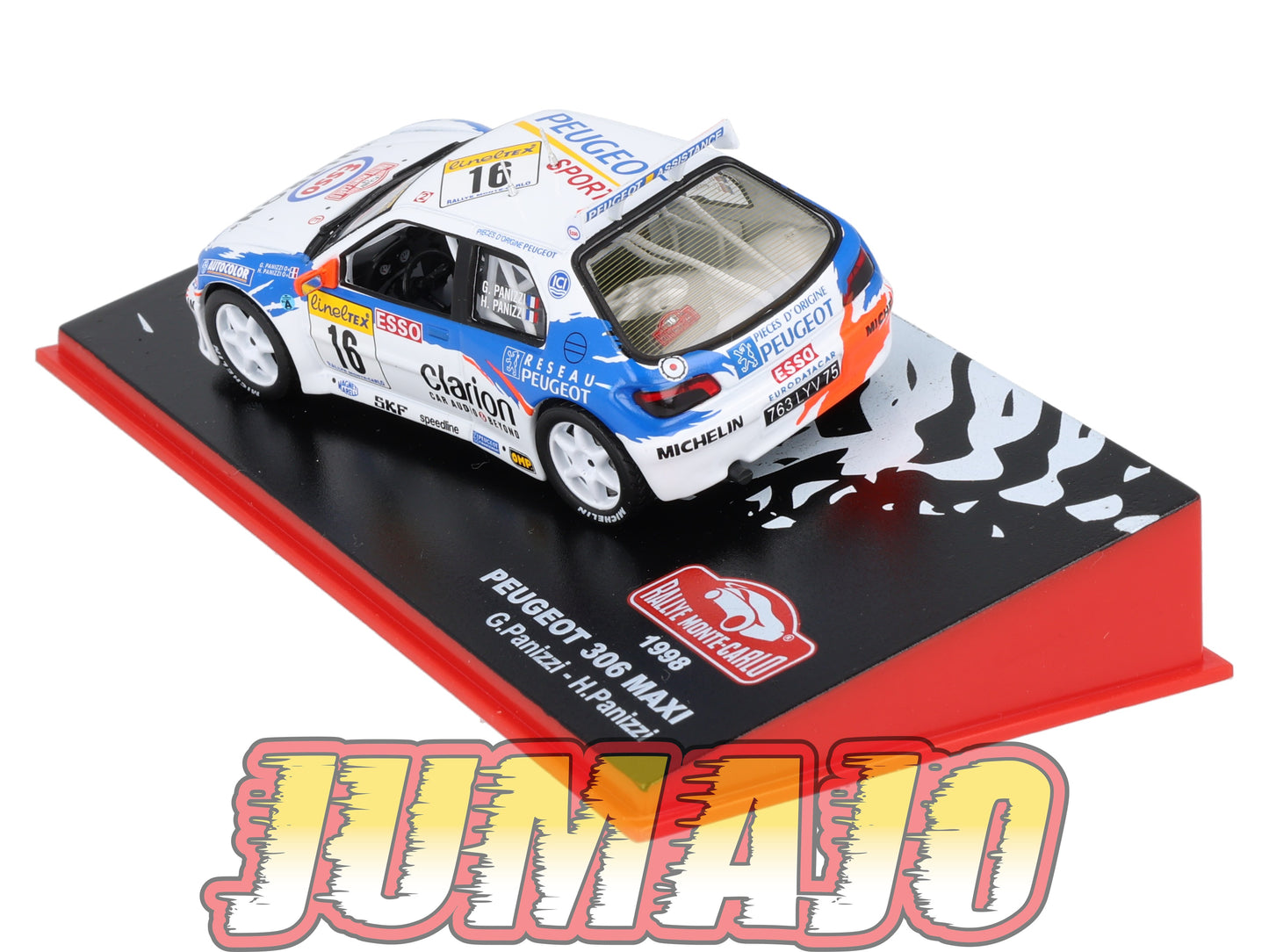 RMC7 Voiture 1/43 IXO Altaya Rallye Monte-carlo PEUGEOT 306 Maxi #16 G.Panizzi 1998