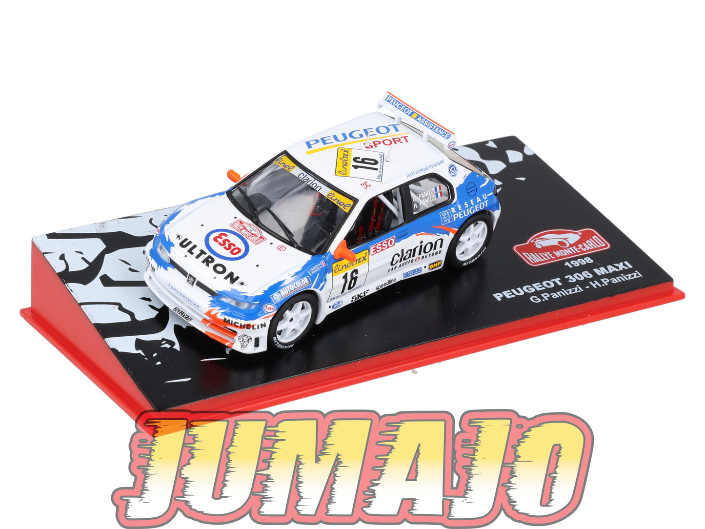 RMC7 Voiture 1/43 IXO Altaya Rallye Monte-carlo PEUGEOT 306 Maxi #16 G.Panizzi 1998