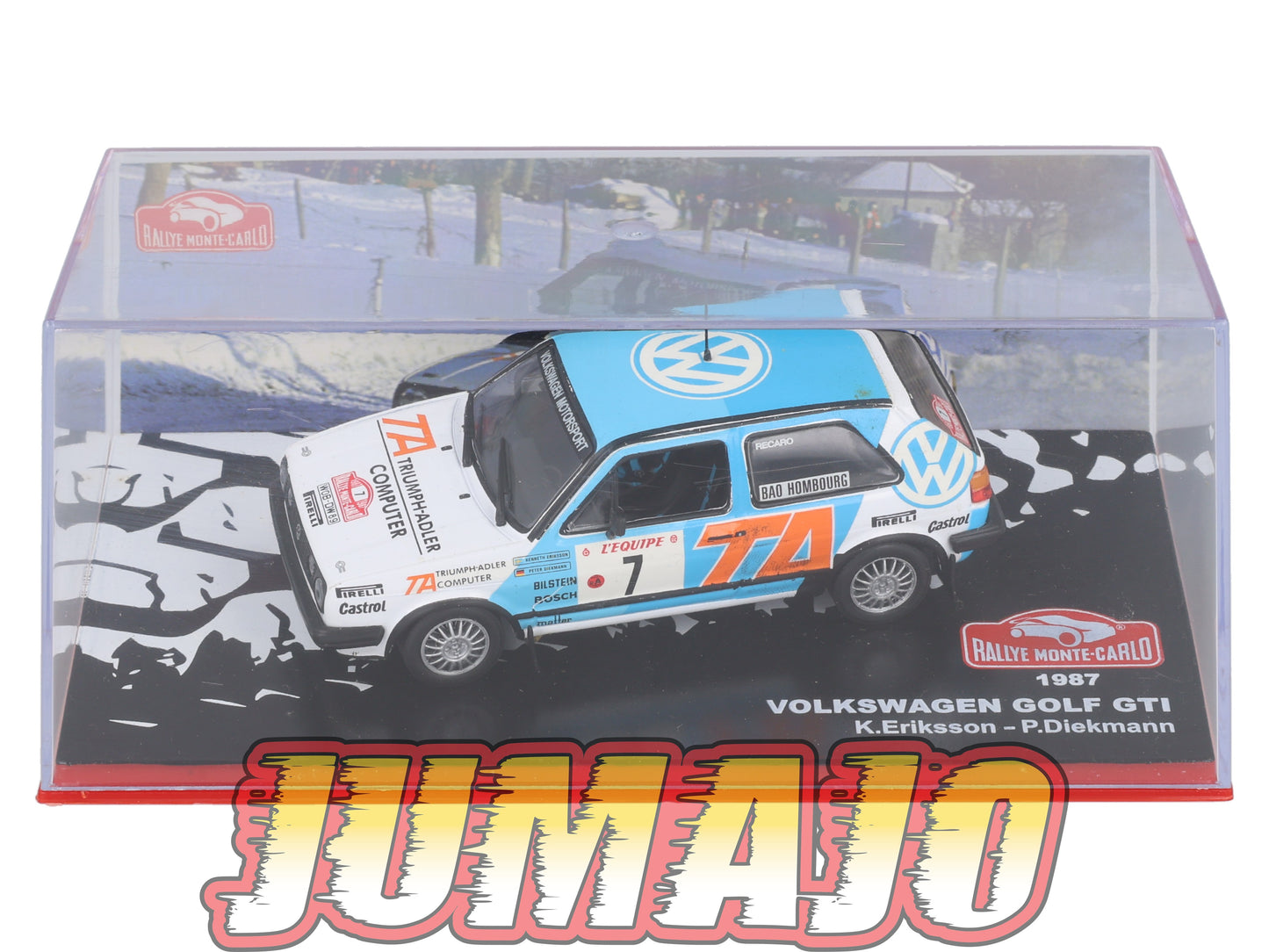 RMC81 Voiture 1/43 IXO Altaya Rallye Monte-Carlo VOLKSWAGEN Golf II GTI 1987 #7 K.Eriksson