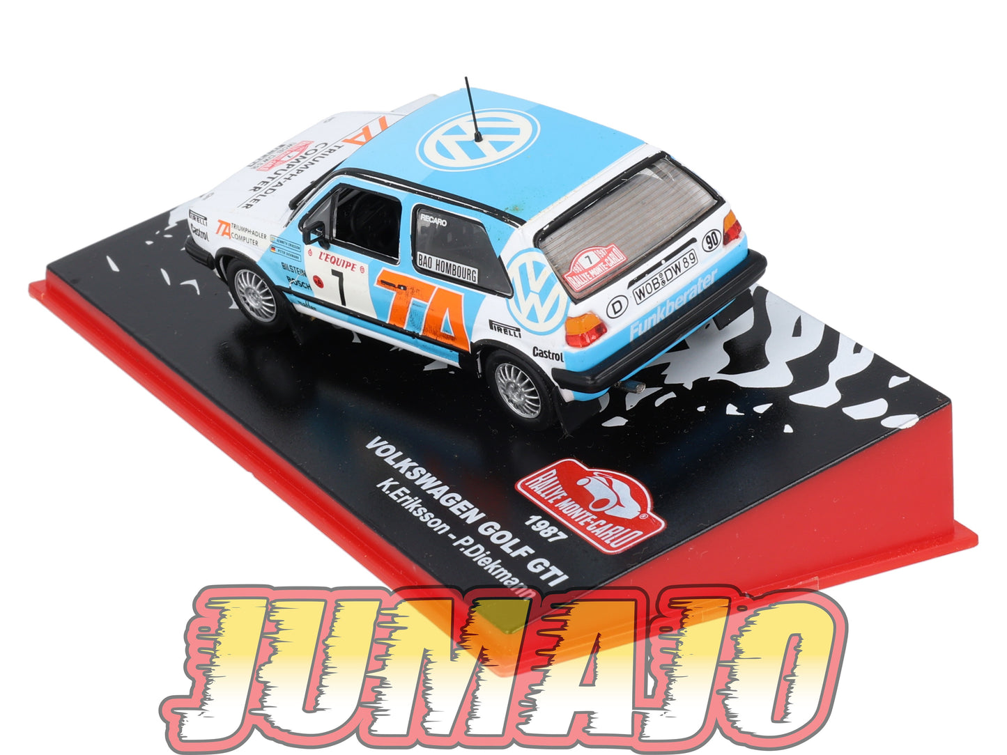 RMC81 Voiture 1/43 IXO Altaya Rallye Monte-Carlo VOLKSWAGEN Golf II GTI 1987 #7 K.Eriksson