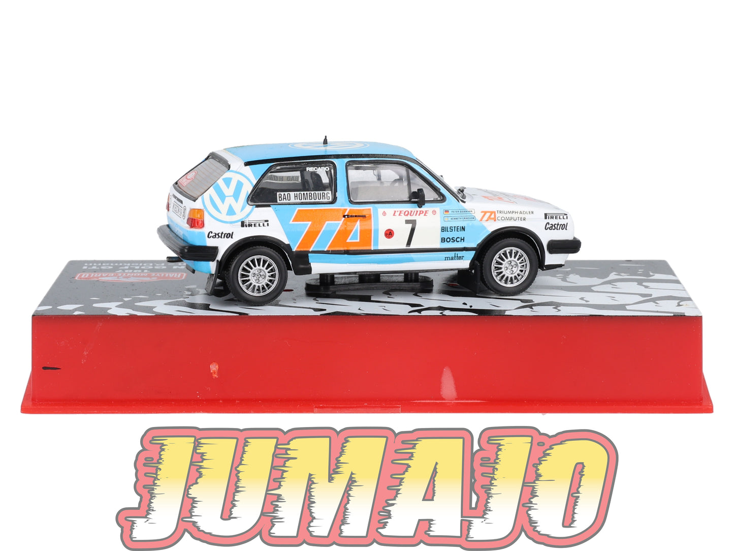 RMC81 Voiture 1/43 IXO Altaya Rallye Monte-Carlo VOLKSWAGEN Golf II GTI 1987 #7 K.Eriksson
