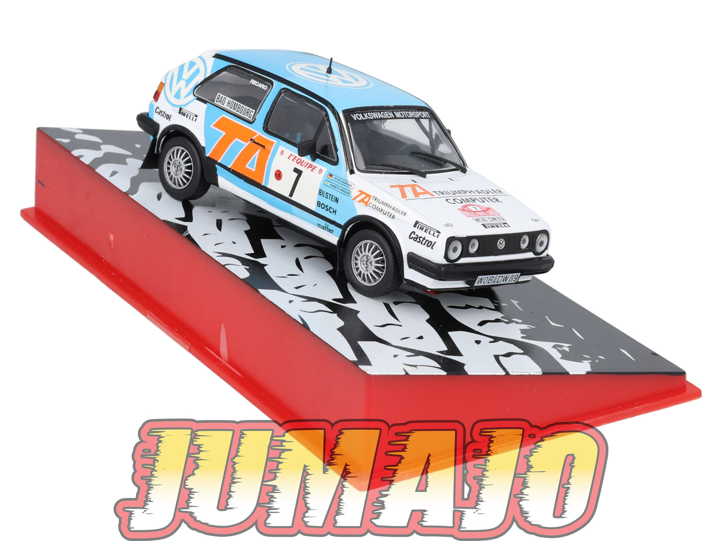 RMC81 Voiture 1/43 IXO Altaya Rallye Monte-Carlo VOLKSWAGEN Golf II GTI 1987 #7 K.Eriksson