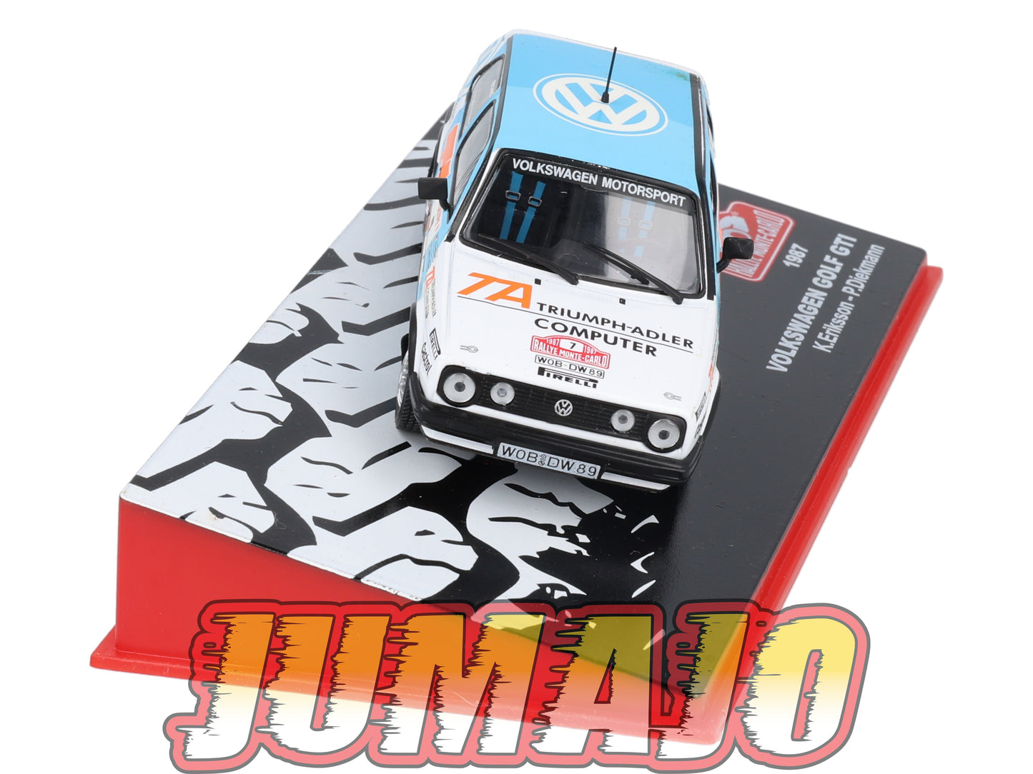 RMC81 Voiture 1/43 IXO Altaya Rallye Monte-Carlo VOLKSWAGEN Golf II GTI 1987 #7 K.Eriksson