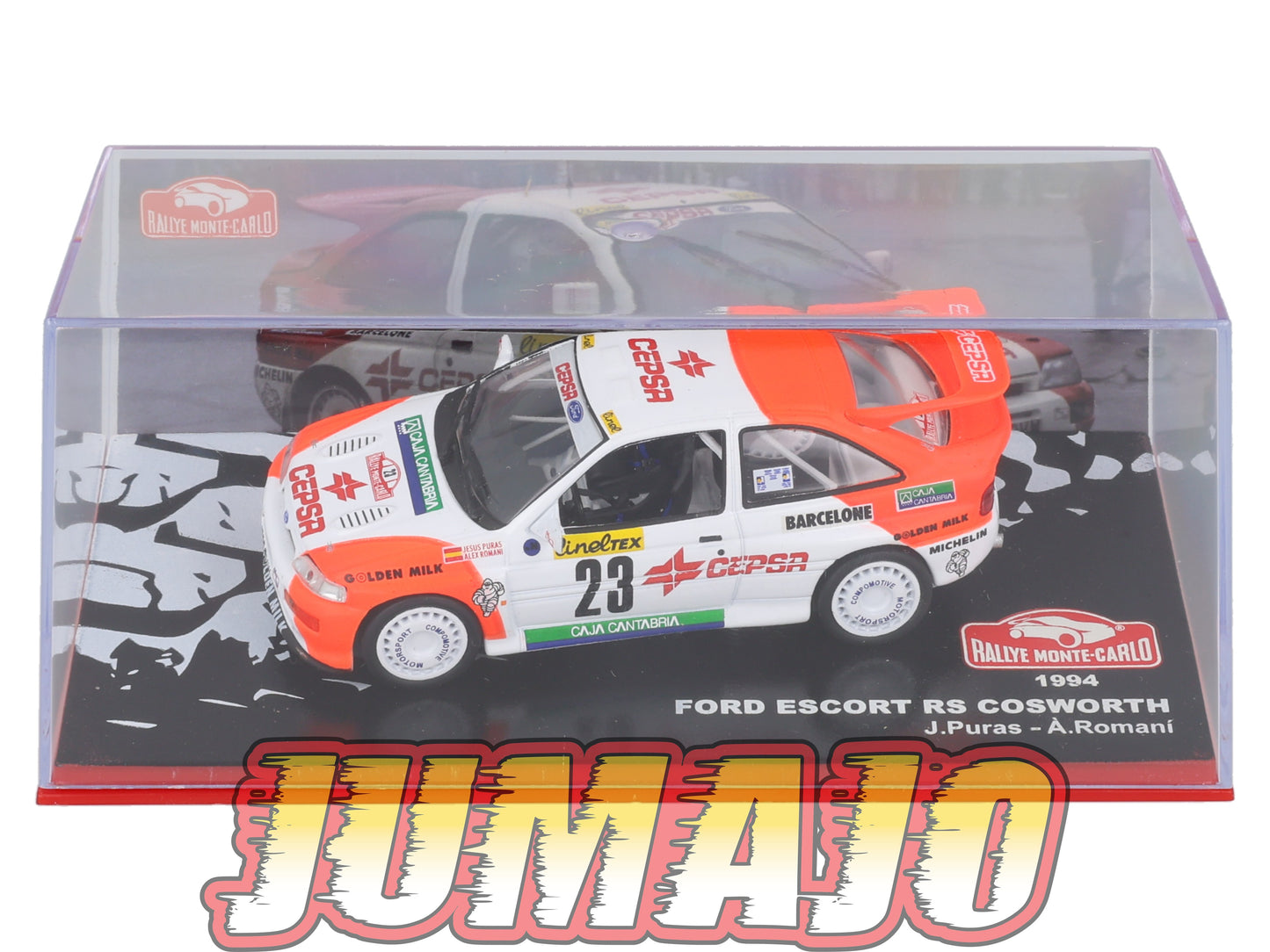RMC86 Voiture 1/43 IXO Altaya Rallye Monte-Carlo FORD Escort RS Cosworth 1994 #23 J.Puras