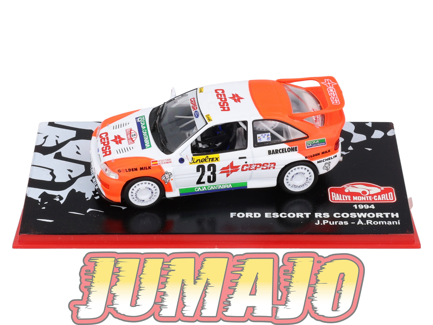 RMC86 Voiture 1/43 IXO Altaya Rallye Monte-Carlo FORD Escort RS Cosworth 1994 #23 J.Puras
