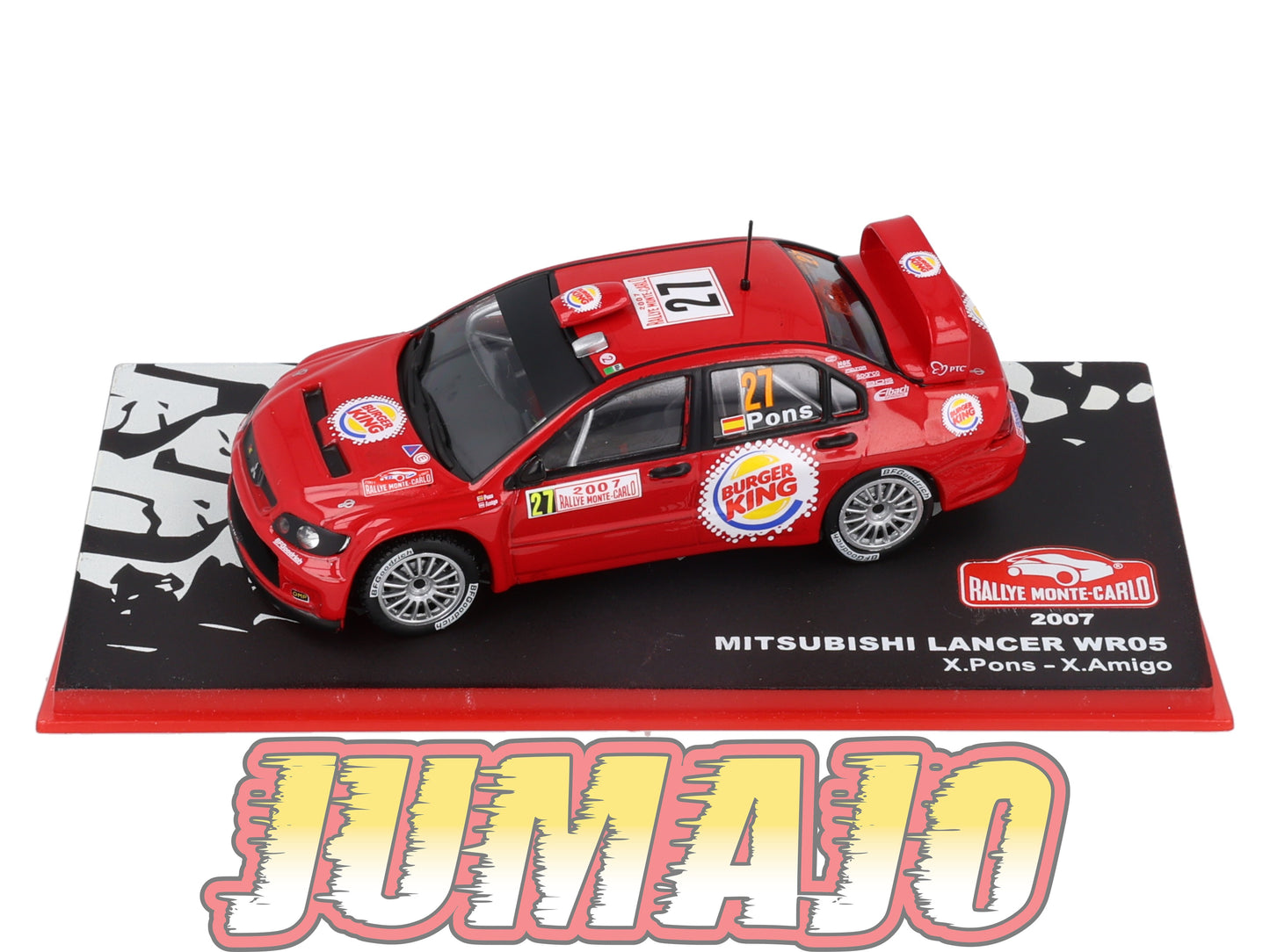 RMC92 Voiture 1/43 IXO Altaya Rallye Monte-Carlo MITSUBISHI Lancer WR05 2007 #27 X.Pons