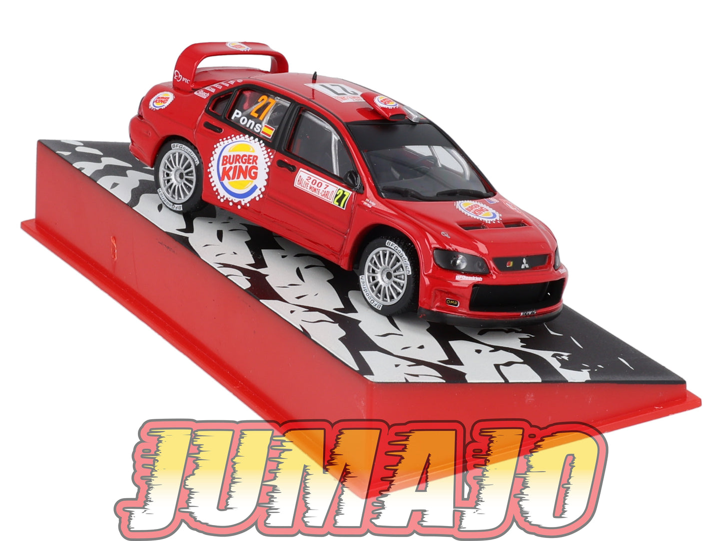 RMC92 Voiture 1/43 IXO Altaya Rallye Monte-Carlo MITSUBISHI Lancer WR05 2007 #27 X.Pons