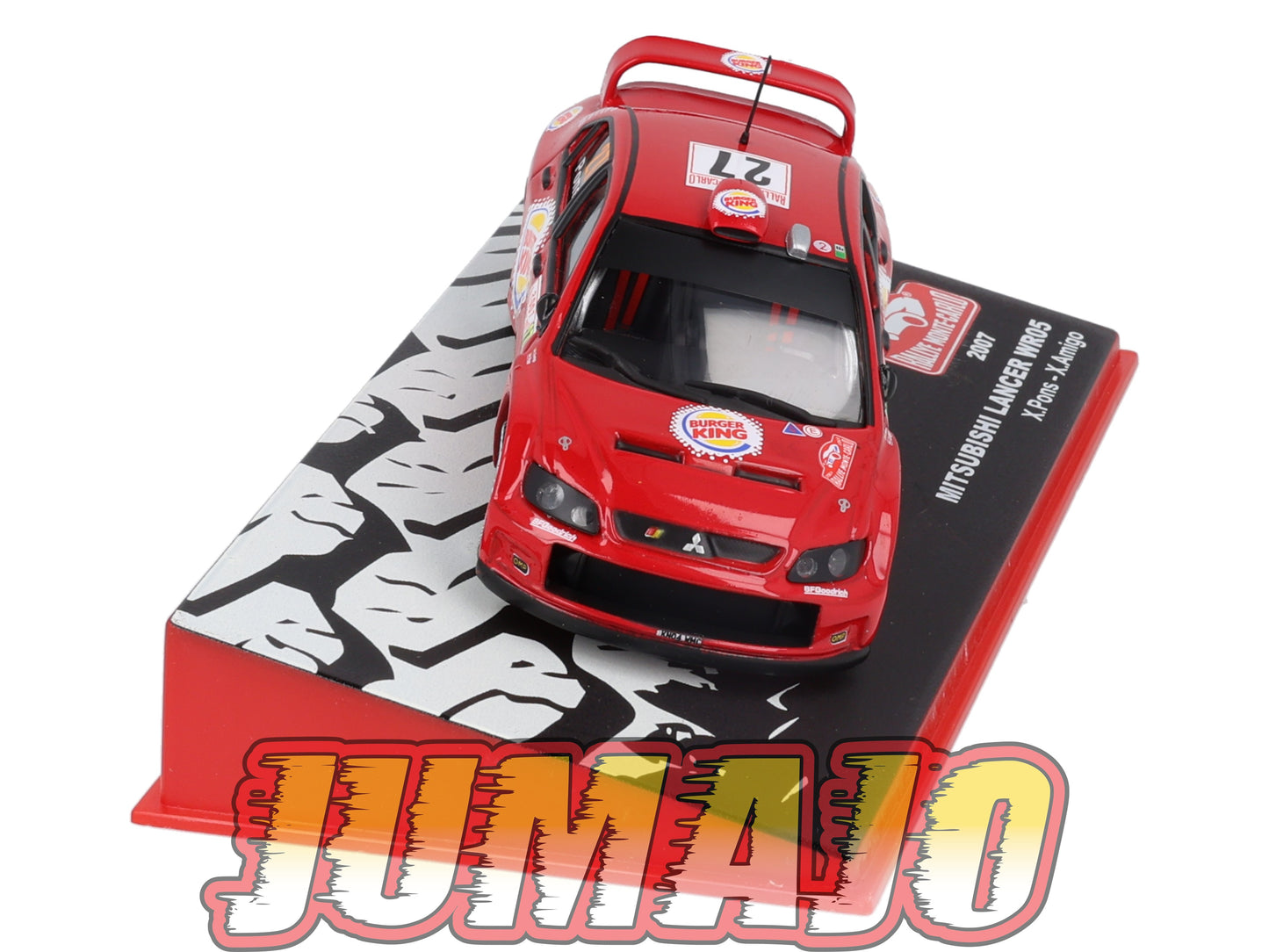 RMC92 Voiture 1/43 IXO Altaya Rallye Monte-Carlo MITSUBISHI Lancer WR05 2007 #27 X.Pons