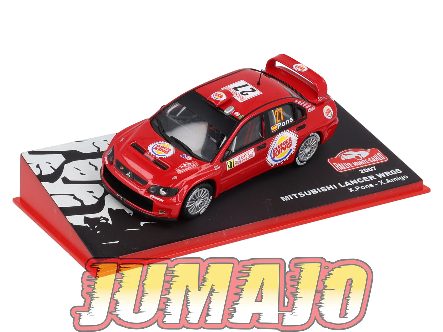 RMC92 Voiture 1/43 IXO Altaya Rallye Monte-Carlo MITSUBISHI Lancer WR05 2007 #27 X.Pons