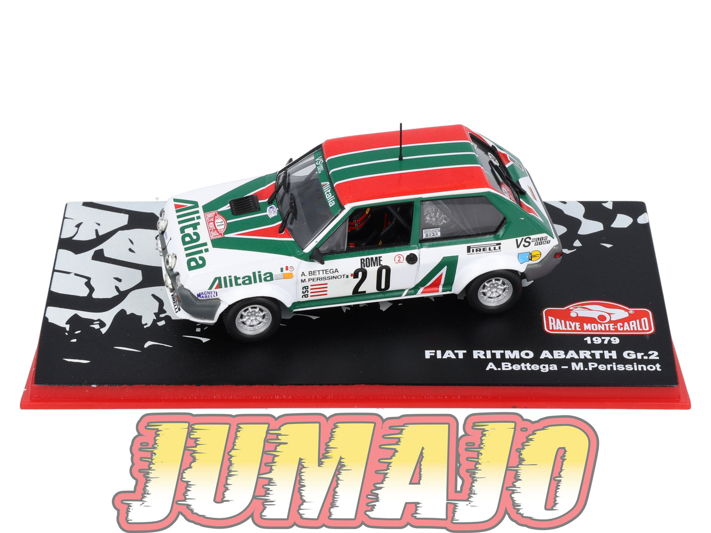 RMC93 Voiture 1/43 IXO Altaya Rallye Monte-carlo FIAT Ritmo Abarth GR.2 #20 A.Bettega 1979