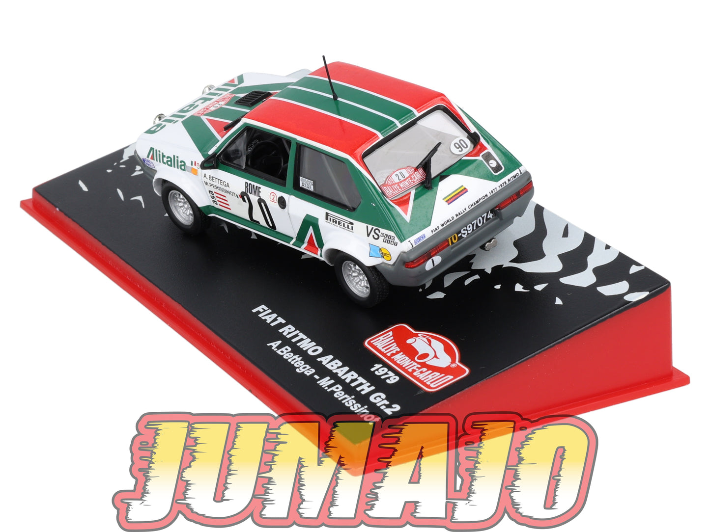 RMC93 Voiture 1/43 IXO Altaya Rallye Monte-carlo FIAT Ritmo Abarth GR.2 #20 A.Bettega 1979