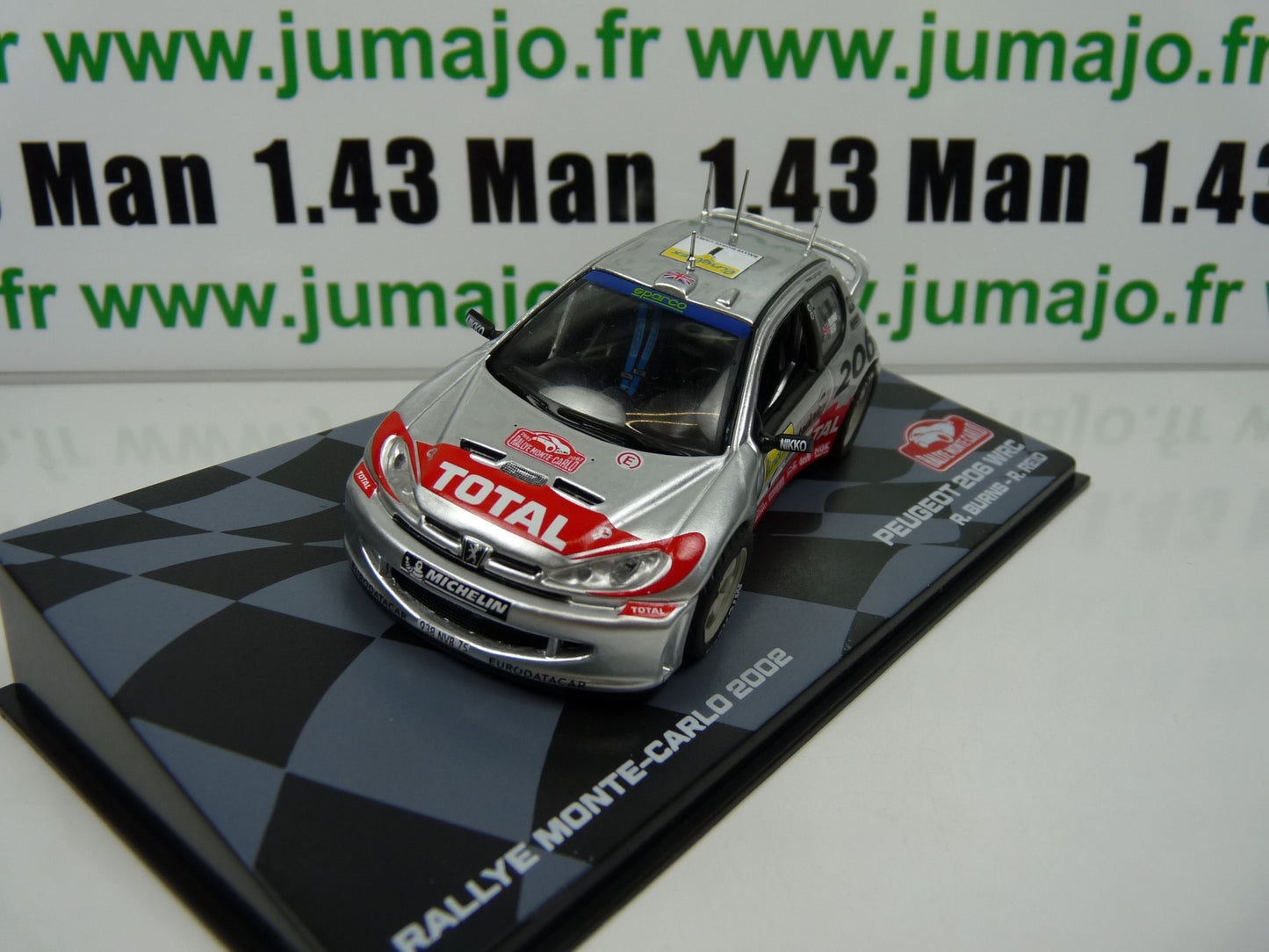RMIT25 1/43 IXO Rallye Monte Carlo : PEUGEOT 206 WRC 2002 #1 R.Burns