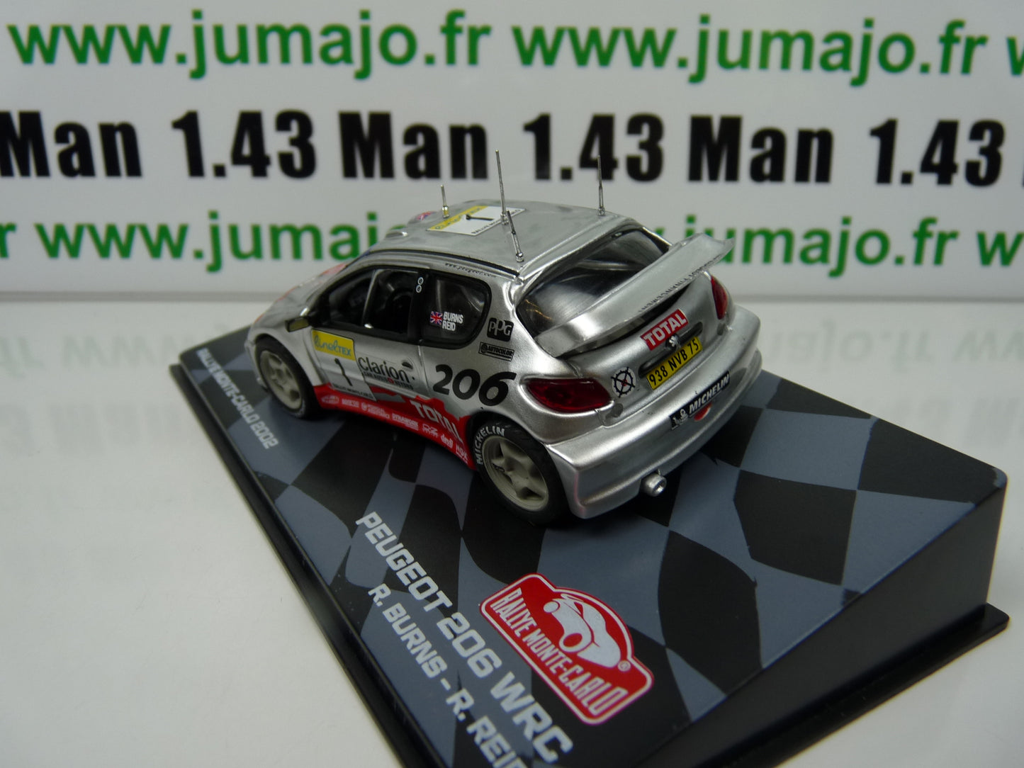 RMIT25 1/43 IXO Rallye Monte Carlo : PEUGEOT 206 WRC 2002 #1 R.Burns