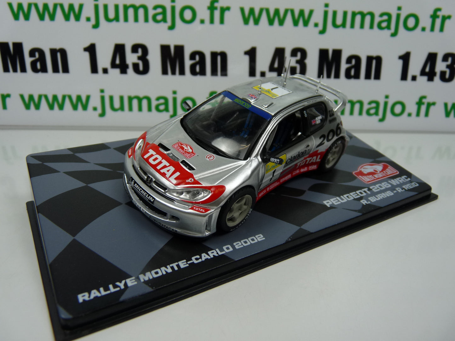 RMIT25 1/43 IXO Rallye Monte Carlo : PEUGEOT 206 WRC 2002 #1 R.Burns