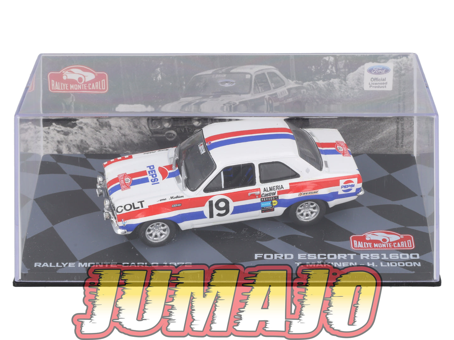 RMIT29 1/43 IXO Rallye Monte Carlo : FORD ESCORT RS1600 1972 #19 T.Makinen Pepsi