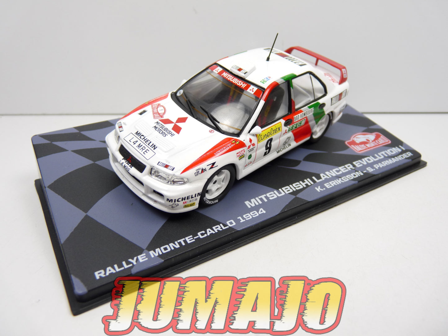 RMIT46 1/43 IXO Rallye Monte Carlo : MITSUBISHI Lancer EVO I 1994 #9 K.Eriksson
