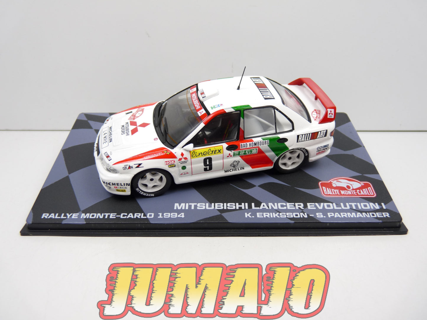RMIT46 1/43 IXO Rallye Monte Carlo : MITSUBISHI Lancer EVO I 1994 #9 K.Eriksson