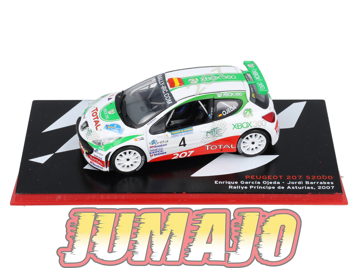 RSP406 Voiture Rallye Espagne 1/43 IXO Altaya : PEUGEOT 207 S2000 2007 #4 E.Ojeda