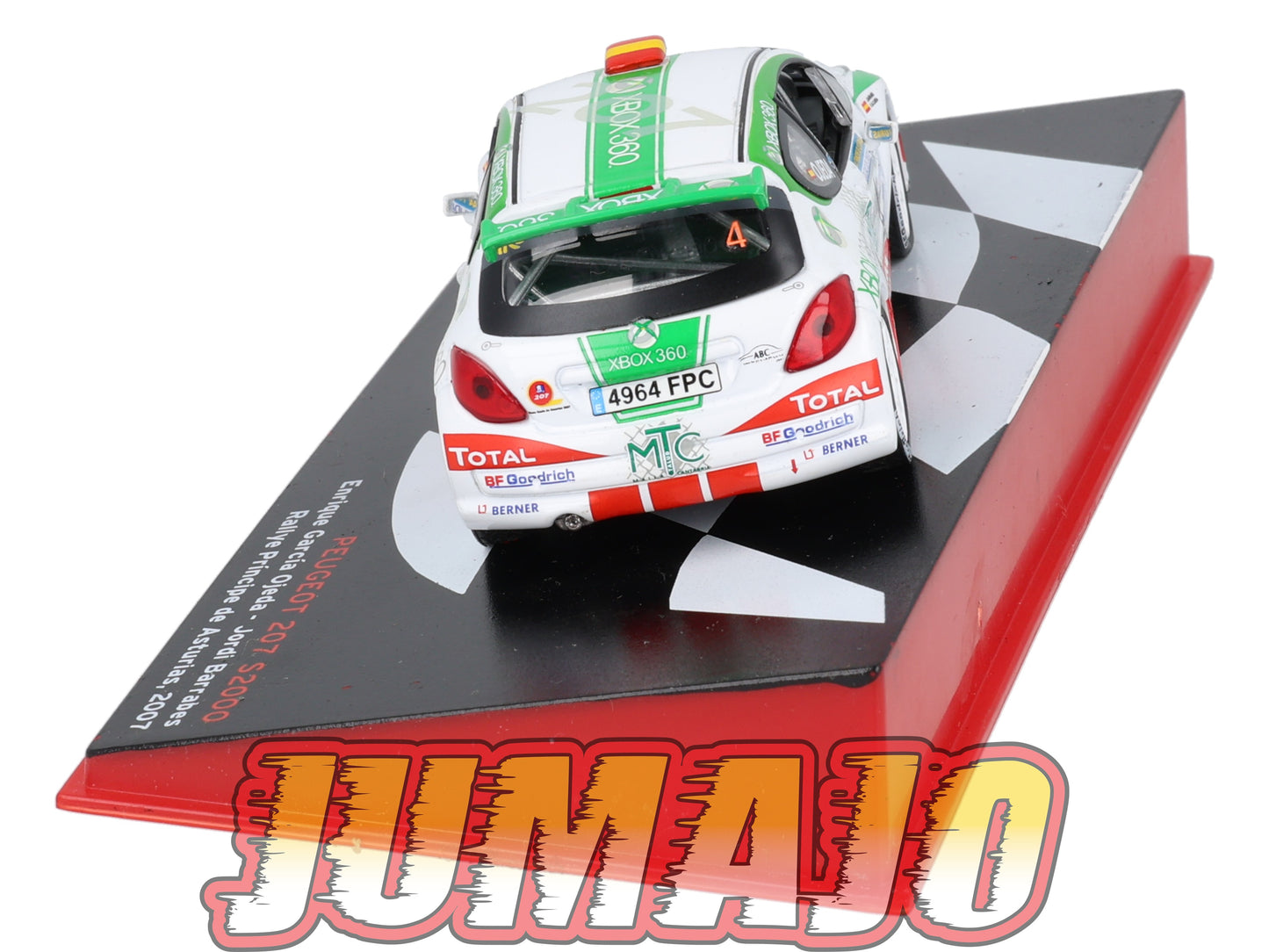 RSP406 Voiture Rallye Espagne 1/43 IXO Altaya : PEUGEOT 207 S2000 2007 #4 E.Ojeda