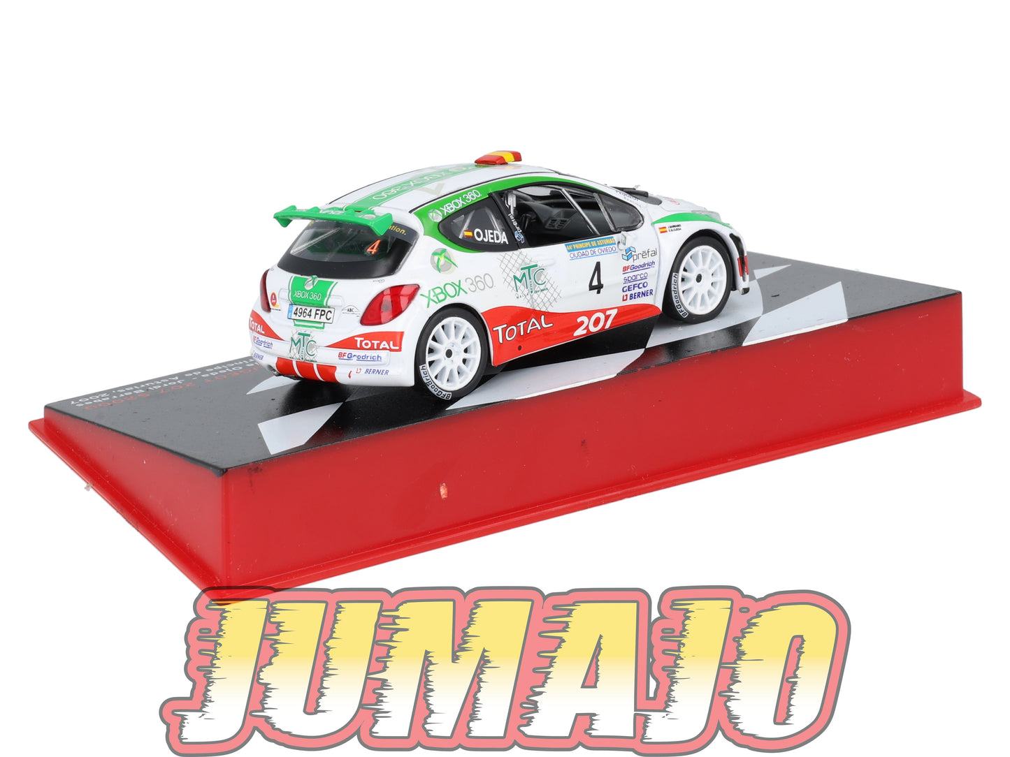 RSP406 Voiture Rallye Espagne 1/43 IXO Altaya : PEUGEOT 207 S2000 2007 #4 E.Ojeda