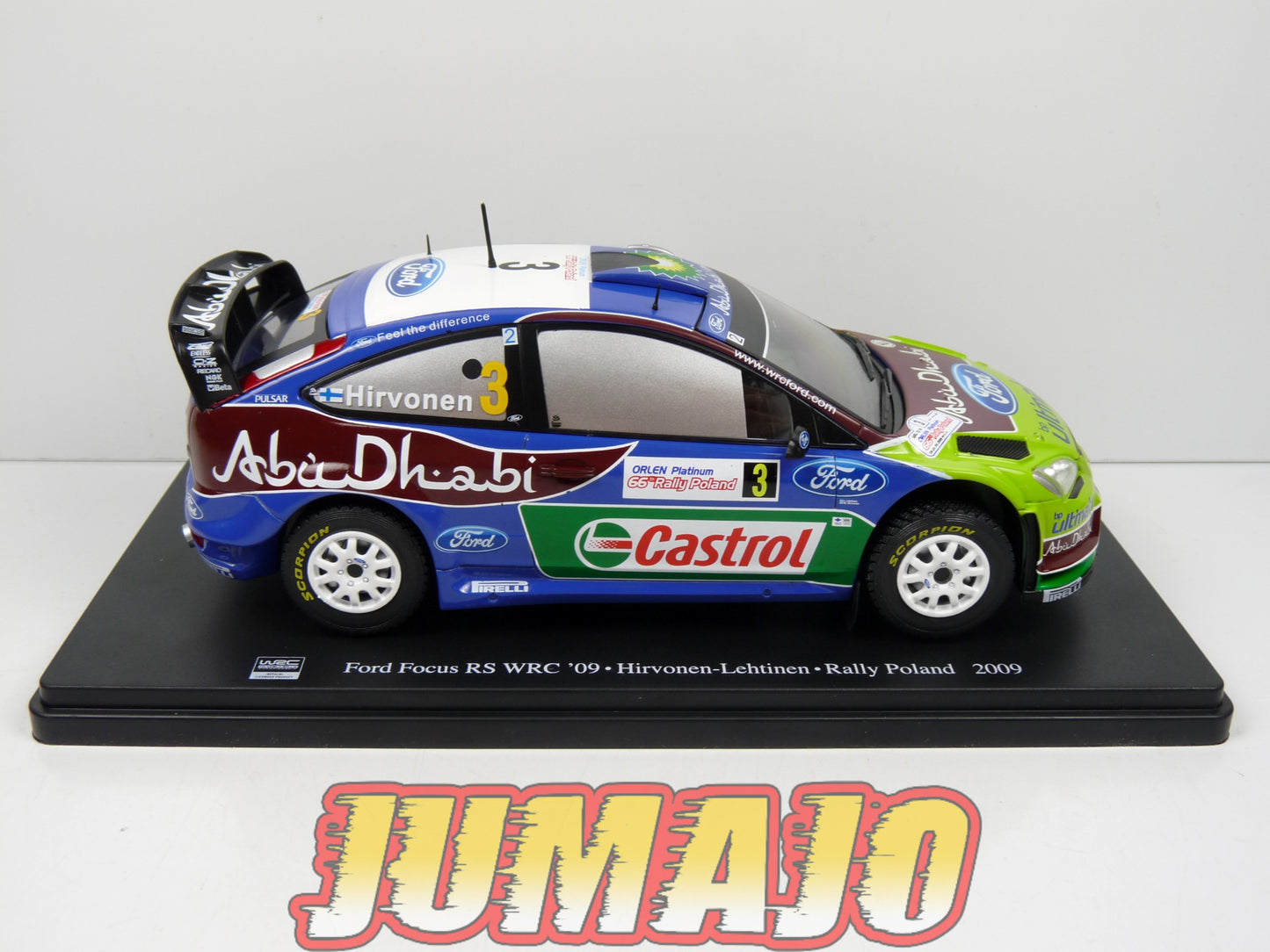 RVQ17 Voiture Rallye 1/24 SALVAT Models : FORD Focus RS WRC 2009 #3 Hirvonen