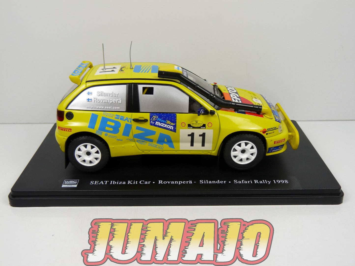 RVQ43 Voiture Rallye 1/24 SALVAT Models : SEAT Ibiza Kit Car 1998 #11 Rovanpera