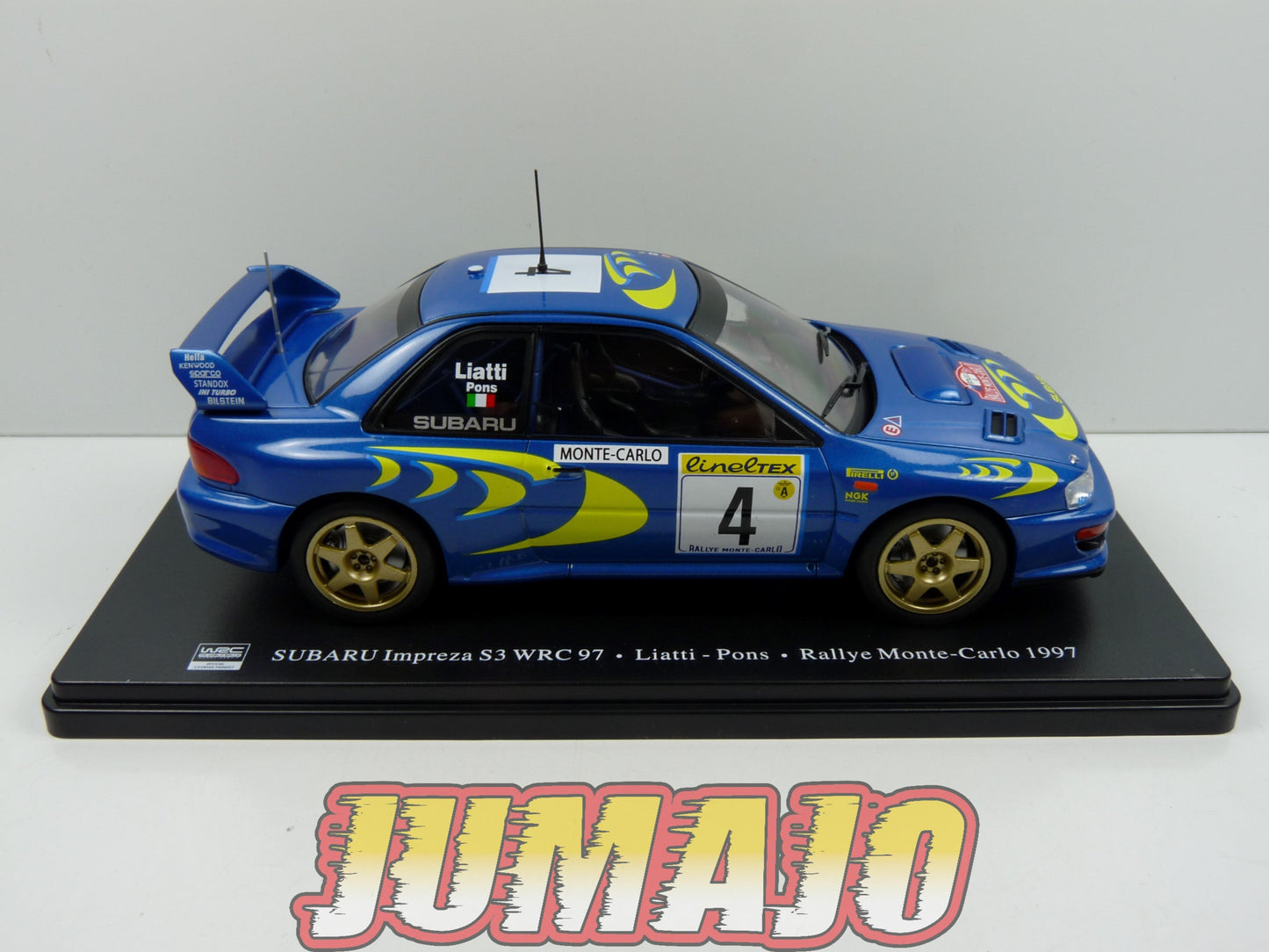 RVQ45 Voiture Rallye 1/24 SALVAT Models : SUBARU Impreza S3 97 Liatti Pons 1997 #4 Liatti Pons