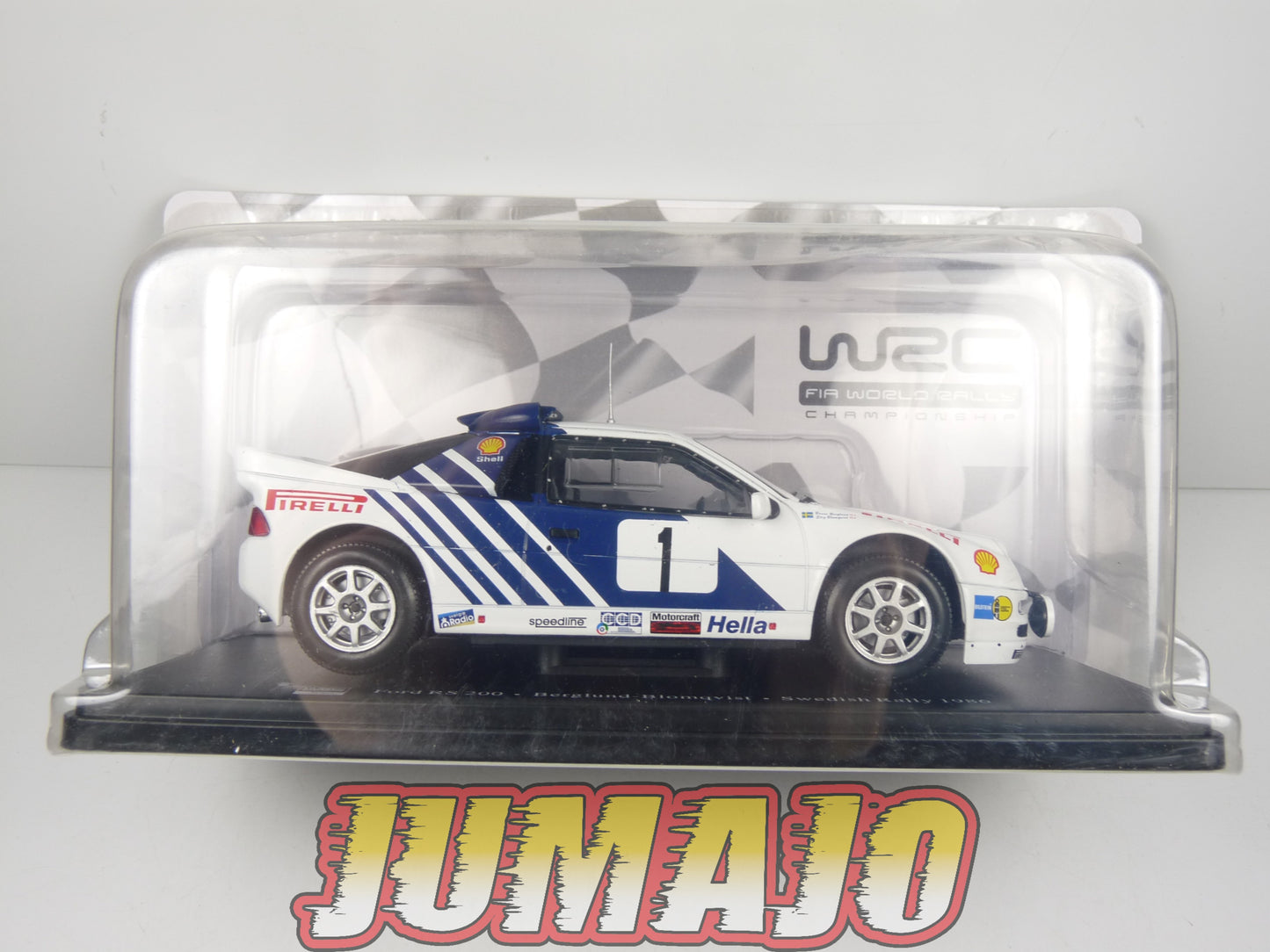 RVQ46 Voiture Rallye 1/24 SALVAT Models : FORD RS200 1986 #1 Berglund Blomqvist