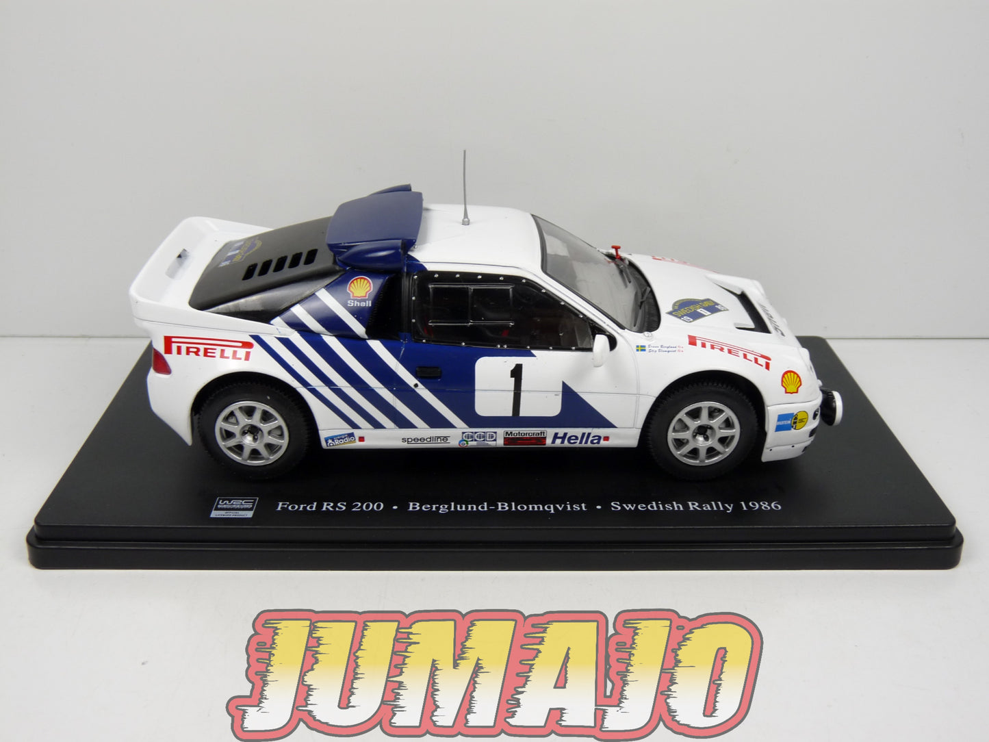 RVQ46 Voiture Rallye 1/24 SALVAT Models : FORD RS200 1986 #1 Berglund Blomqvist