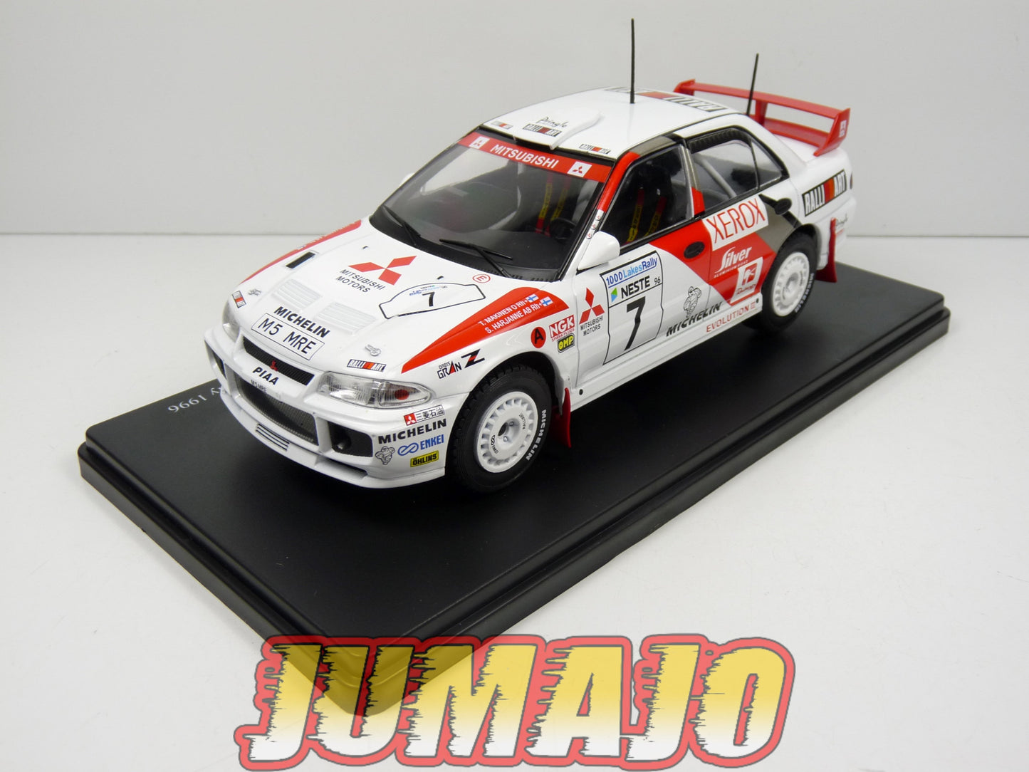 RVQ47 Voiture Rallye 1/24 SALVAT Models : MITSUBISHI Lancer Evo III 1996 #7 Makinen