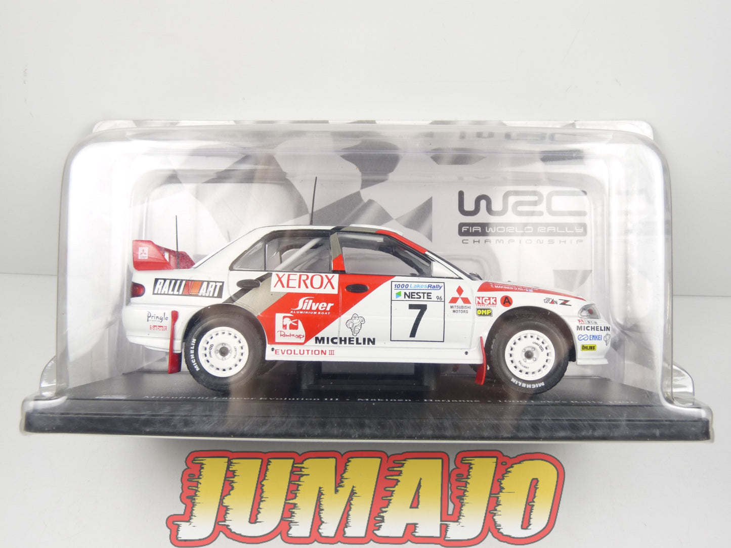 RVQ47 Voiture Rallye 1/24 SALVAT Models : MITSUBISHI Lancer Evo III 1996 #7 Makinen