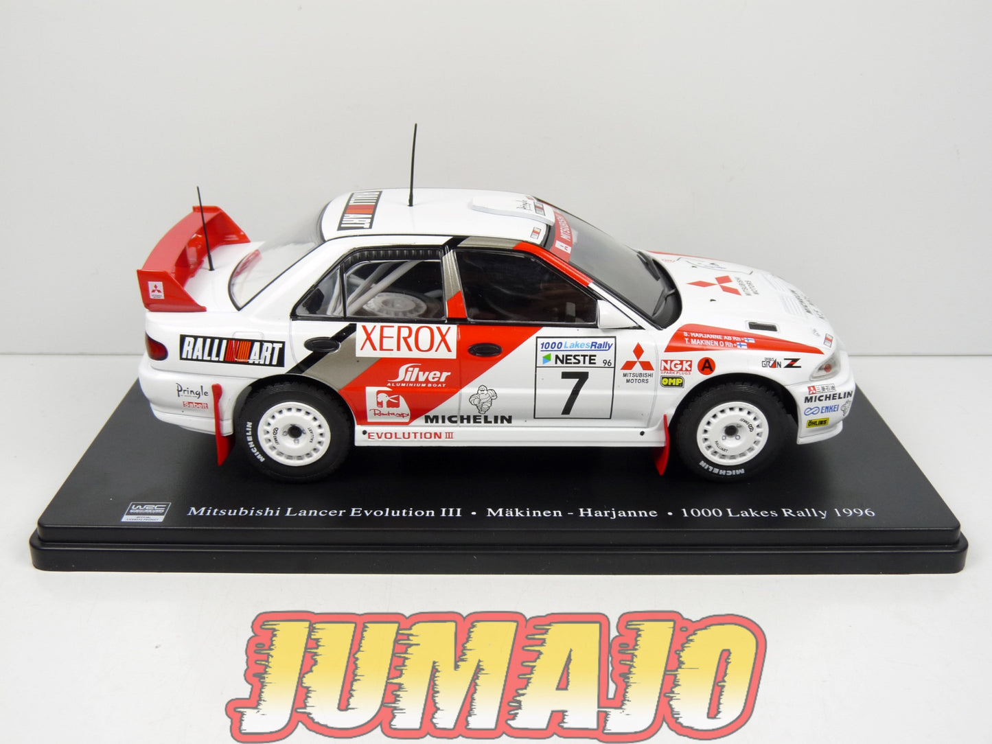 RVQ47 Voiture Rallye 1/24 SALVAT Models : MITSUBISHI Lancer Evo III 1996 #7 Makinen