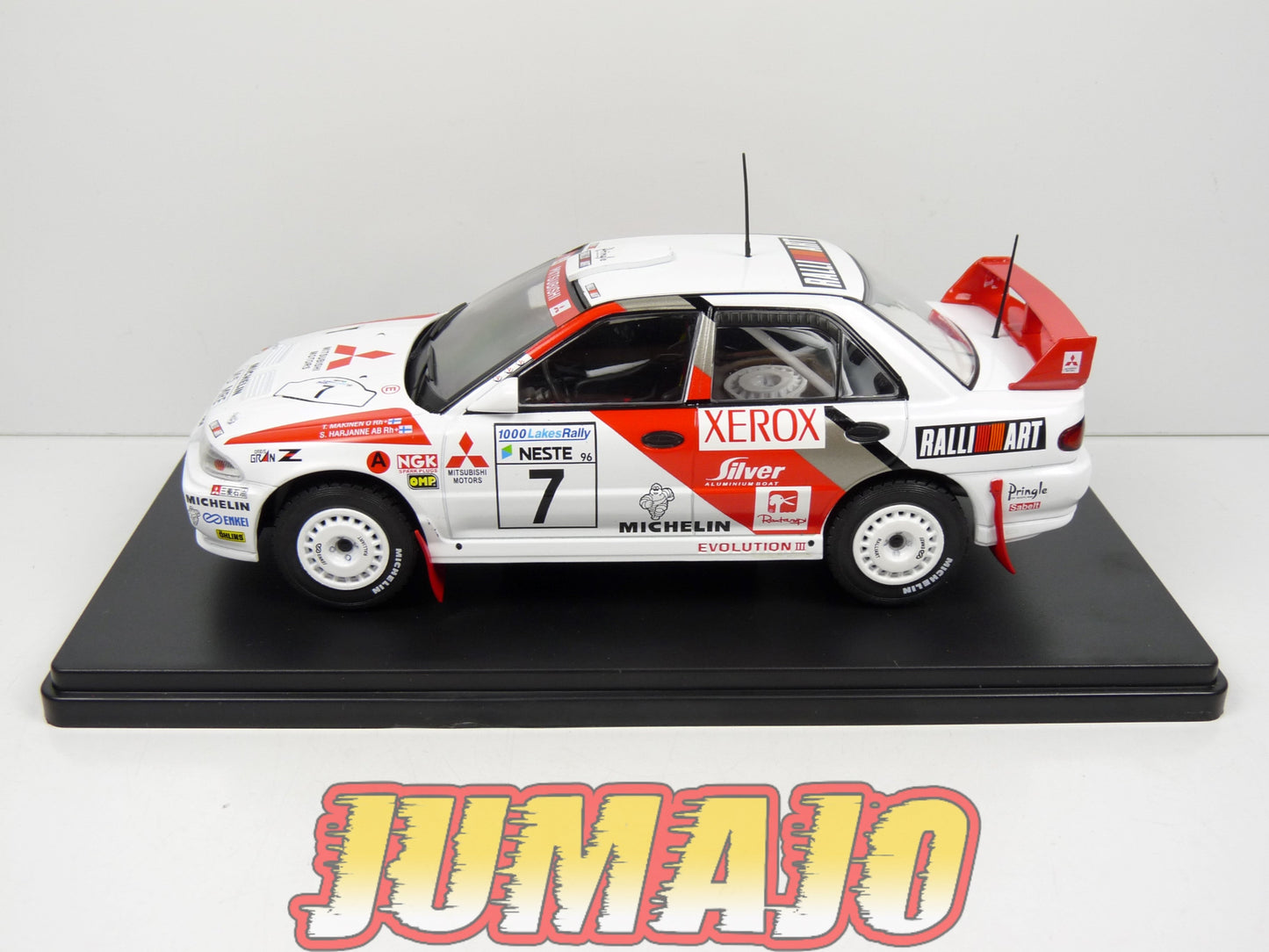 RVQ47 Voiture Rallye 1/24 SALVAT Models : MITSUBISHI Lancer Evo III 1996 #7 Makinen
