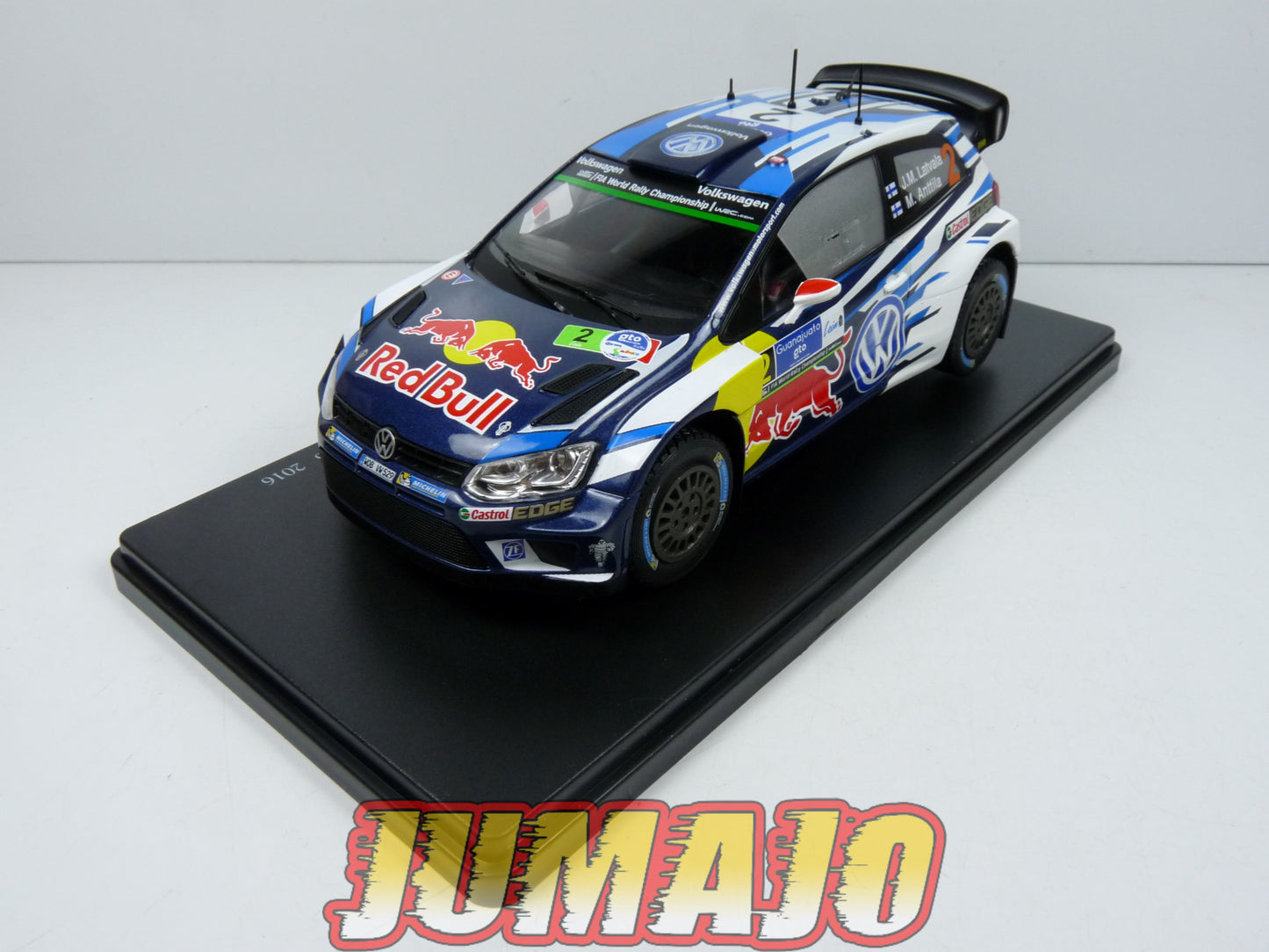 RVQ4 Voiture Rallye 1/24 SALVAT Models : VOLKSWAGEN Polo R 2016 #2 Latvala-Anttila