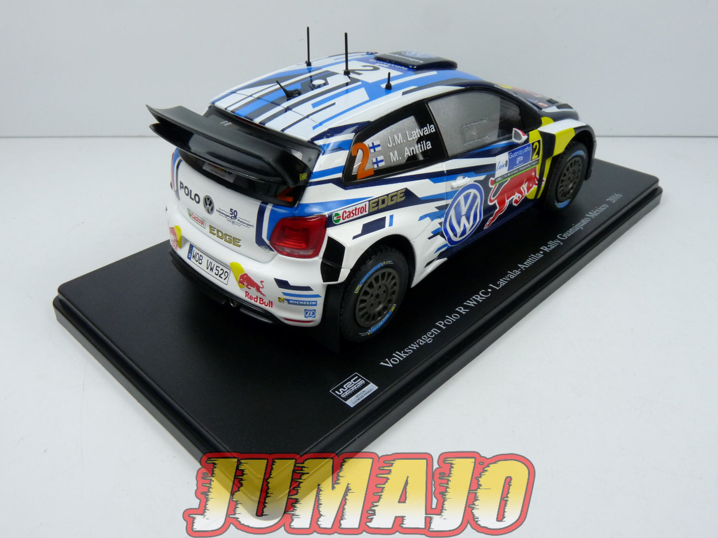 RVQ4 Voiture Rallye 1/24 SALVAT Models : VOLKSWAGEN Polo R 2016 #2 Latvala-Anttila