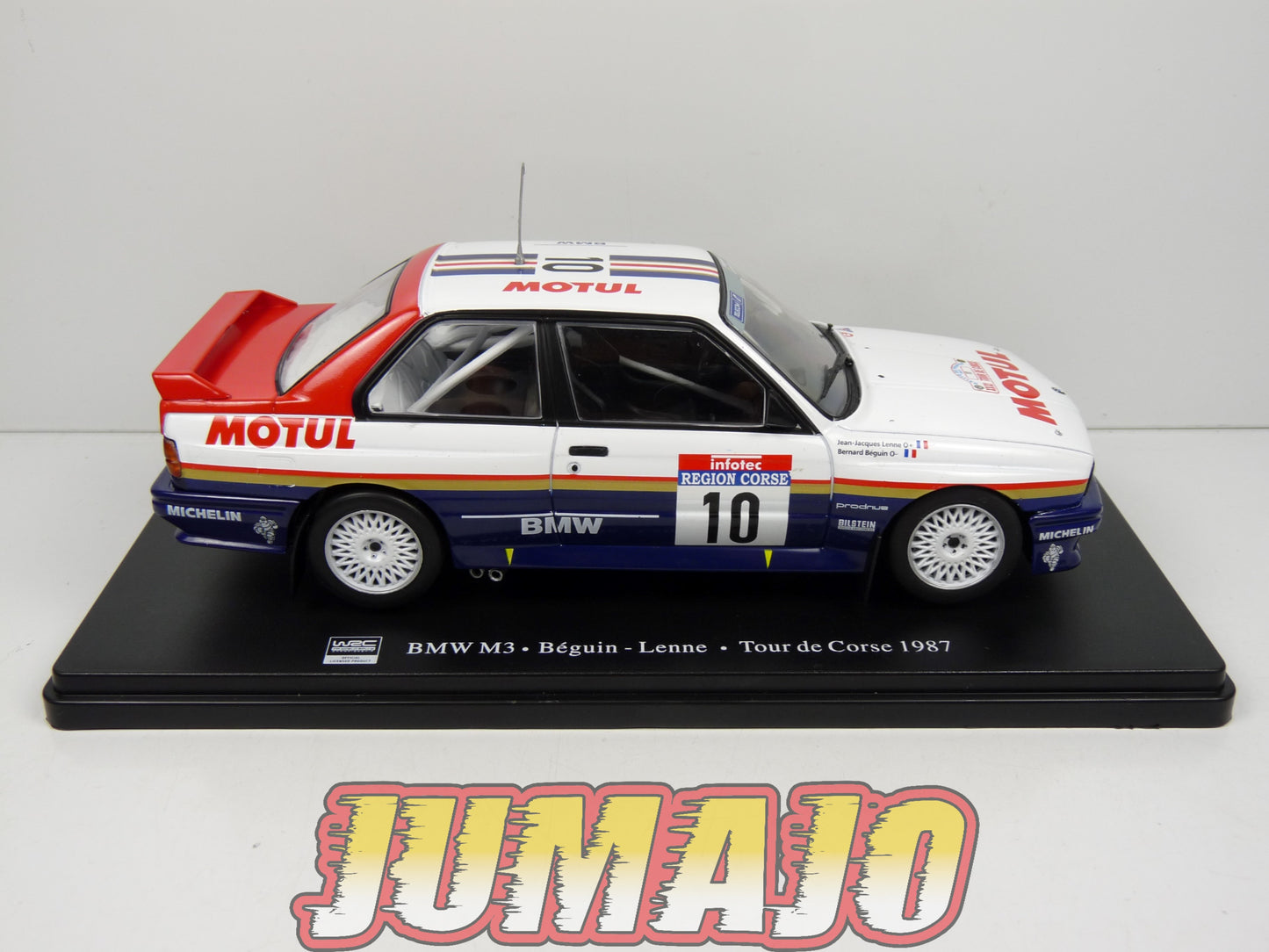 RVQ53 Voiture Rallye 1/24 SALVAT Models : BMW M3 E30 1987 #10 Béguin Lenne